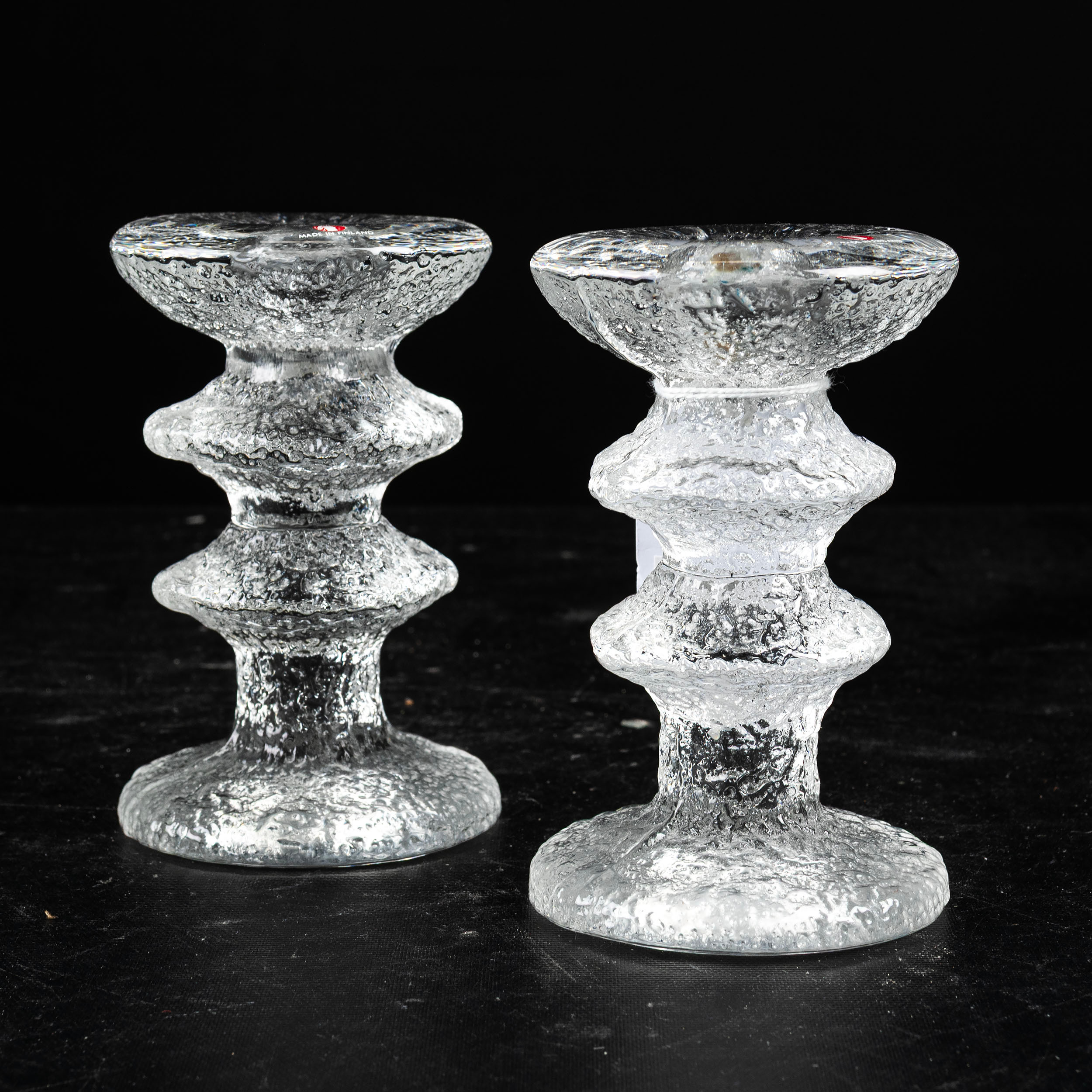 TIMO SARPANEVA. Ljusstakar, 1 par, " festivo " iittala, Finland.