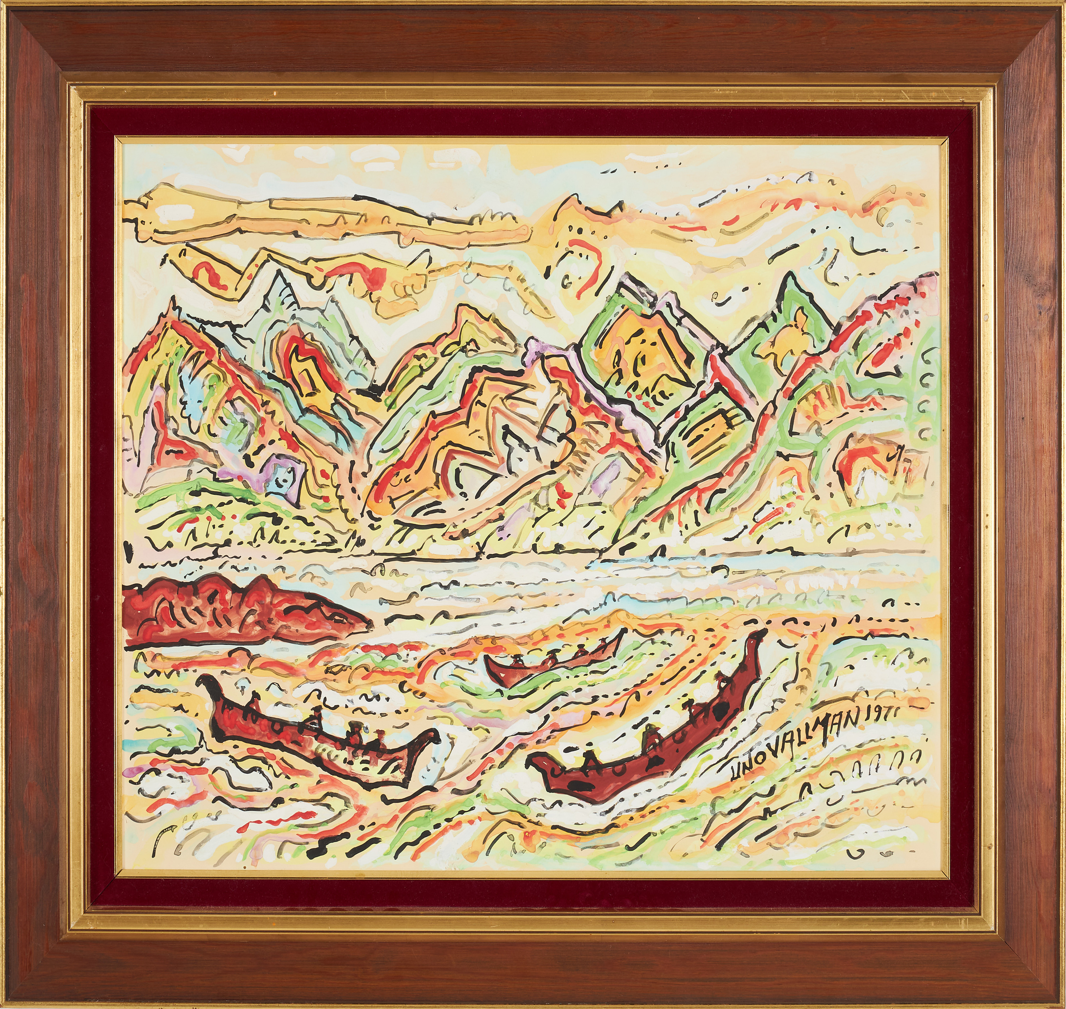 UNO VALLMAN. Landskapsmotiv, signerad samt daterad 1971.