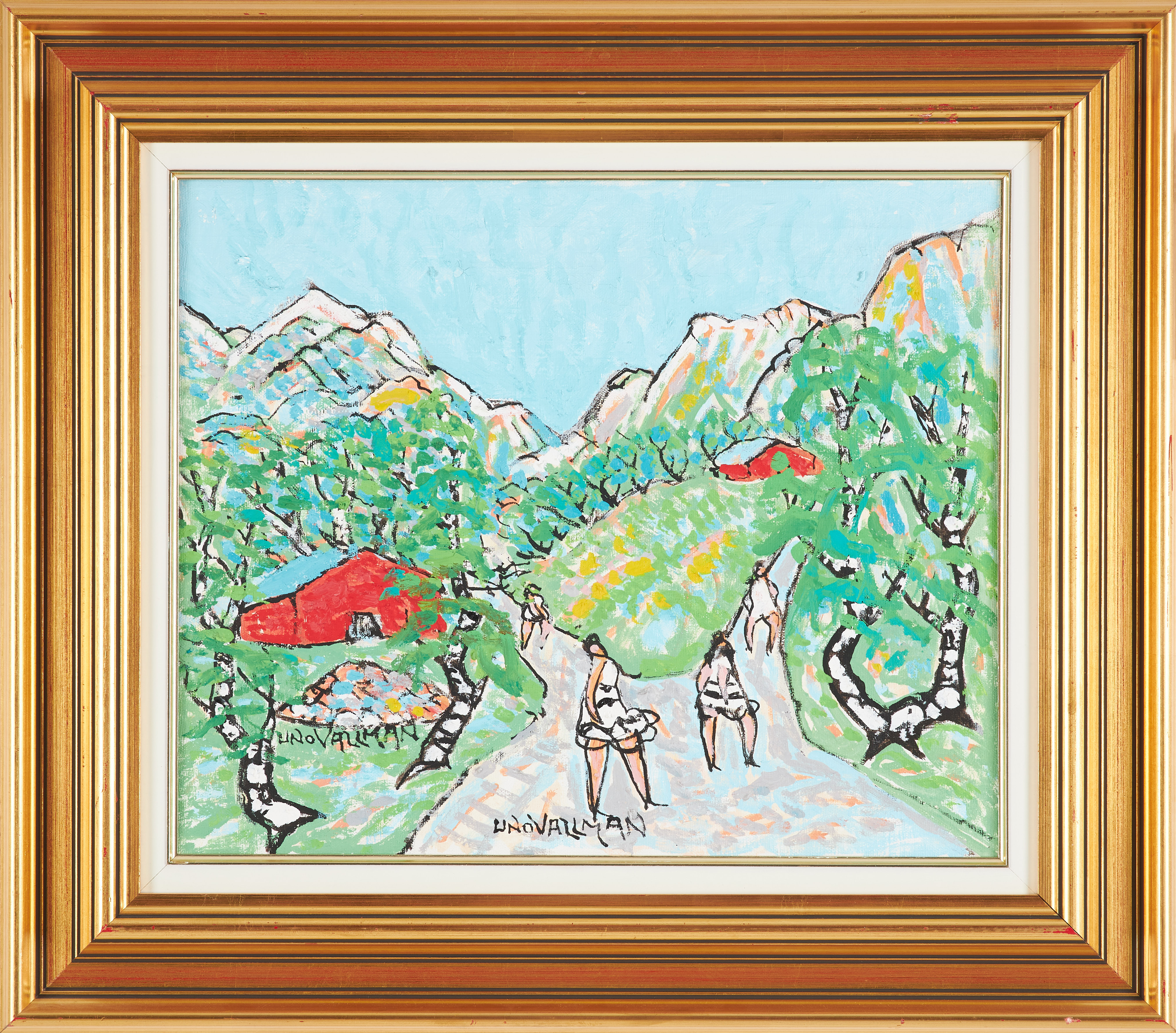 UNO VALLMAN. Fjällmotiv sommar, olja på duk, signerad.