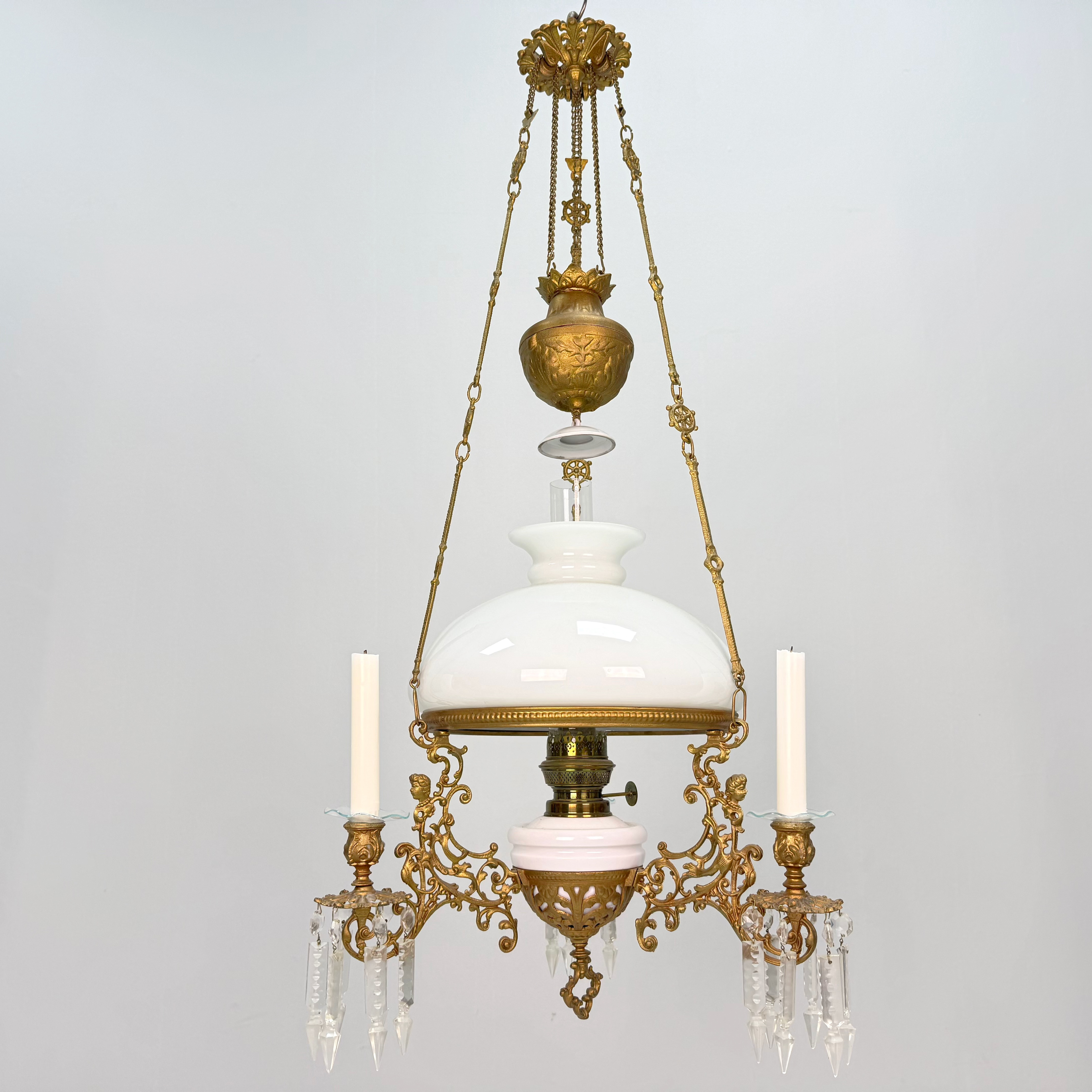 FOTOGENLAMPA, gjutjärn, glas, porslin, kristall.