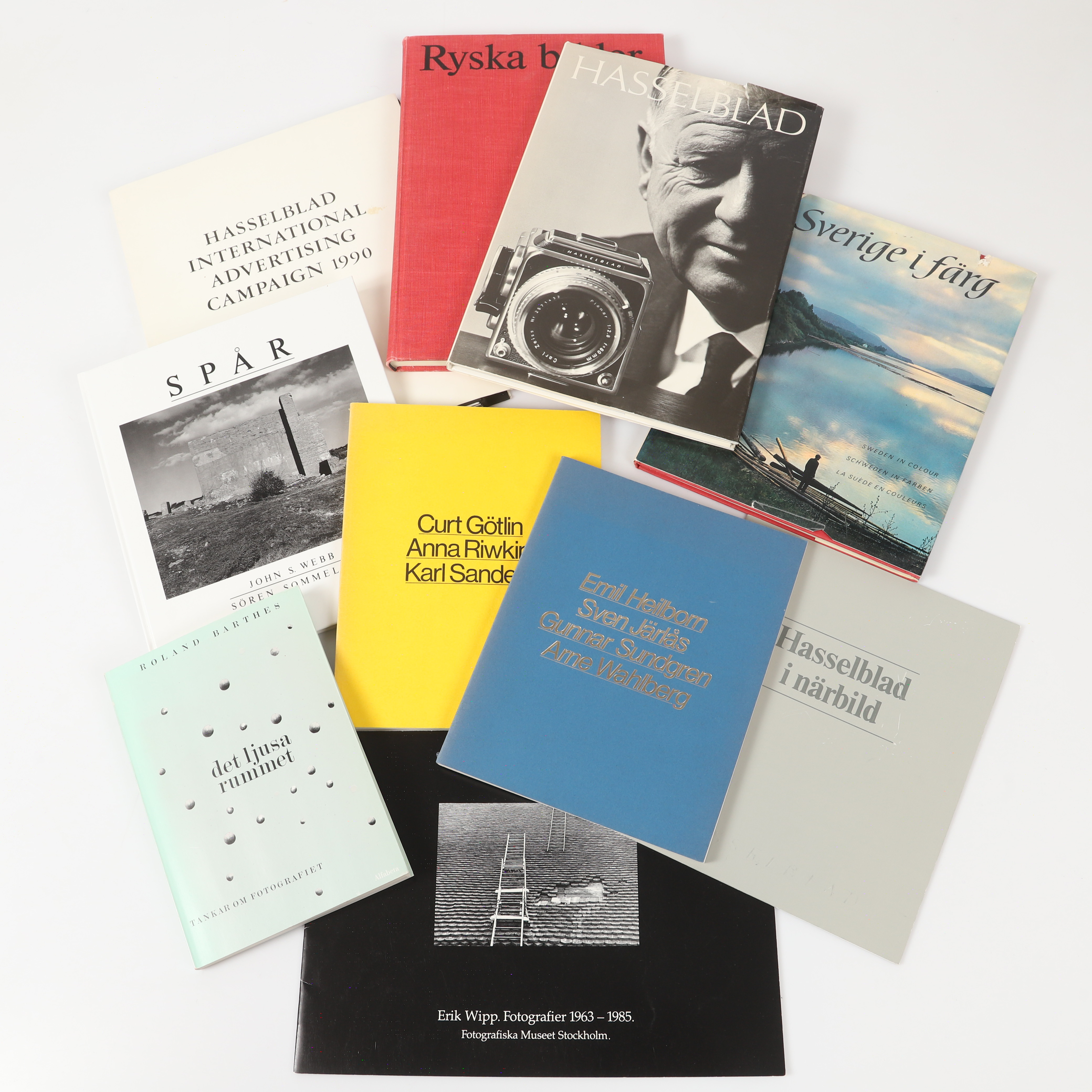 BÖCKER OCH KATALOGER, 10 stycken, fotolitteratur, 1900-tal.