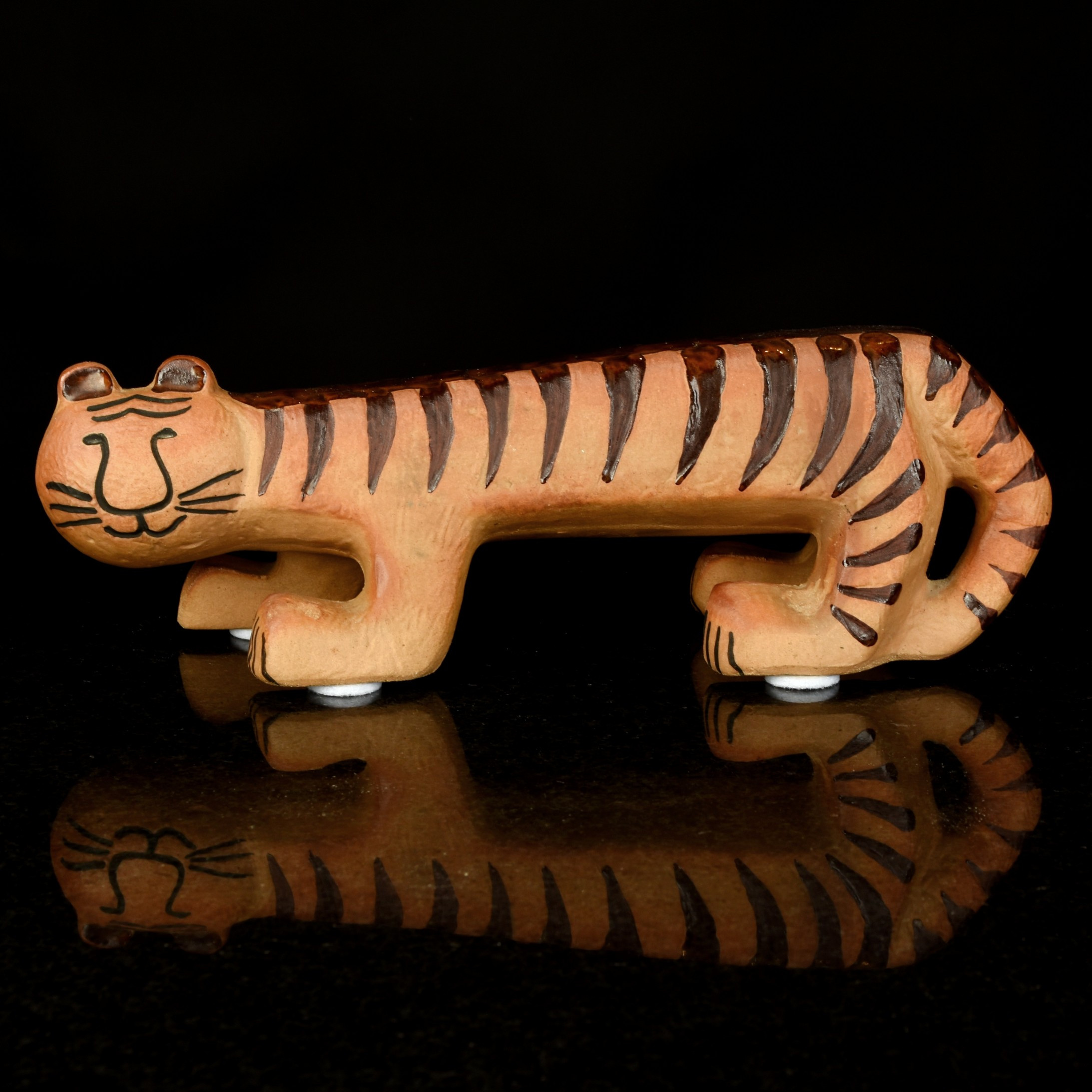 LISA LARSON. Figurin, stengods, Tiger, ur serien Afrika, Gustavsberg.