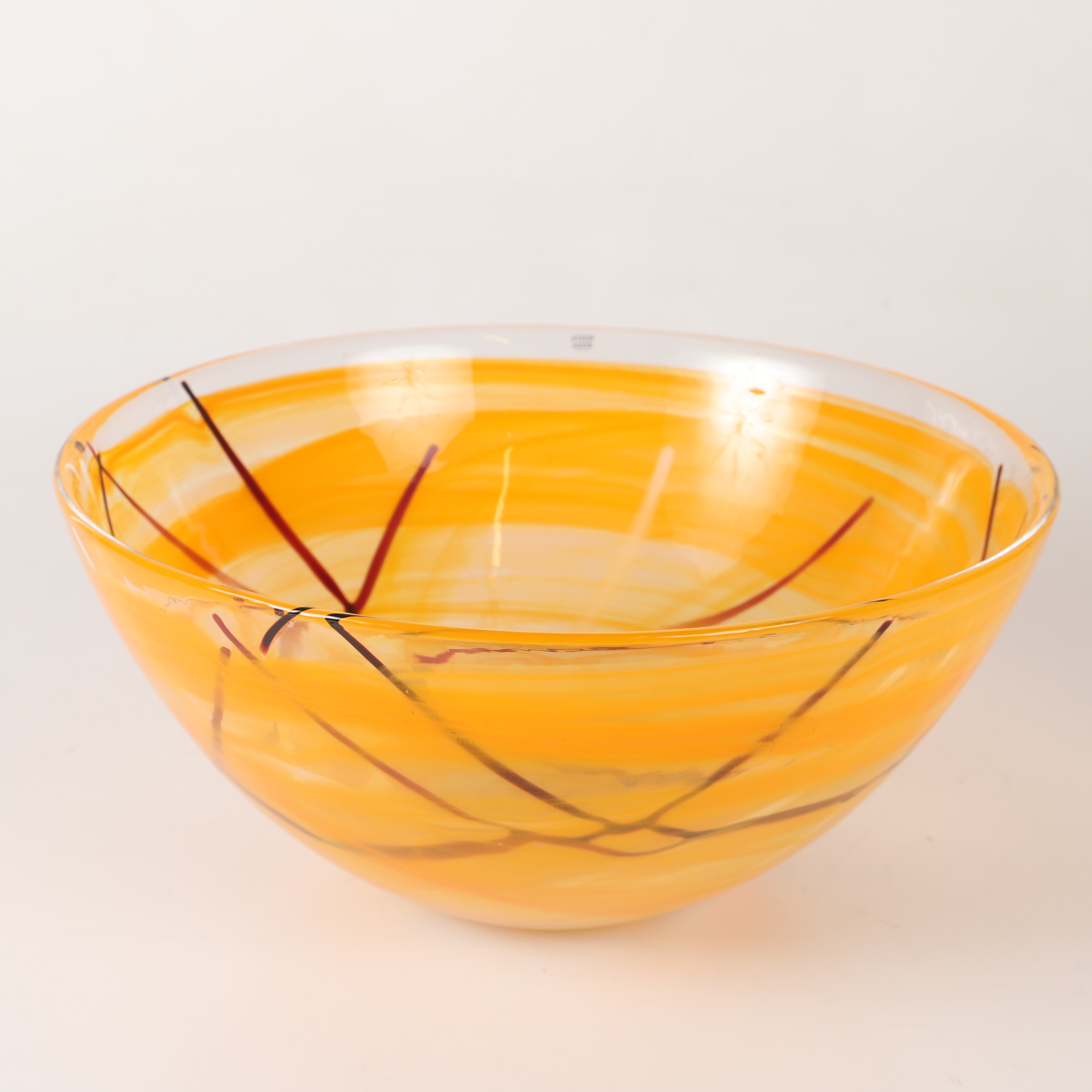 ANNA EHRNER. Skål, "Contrast", glas, Kosta Boda".