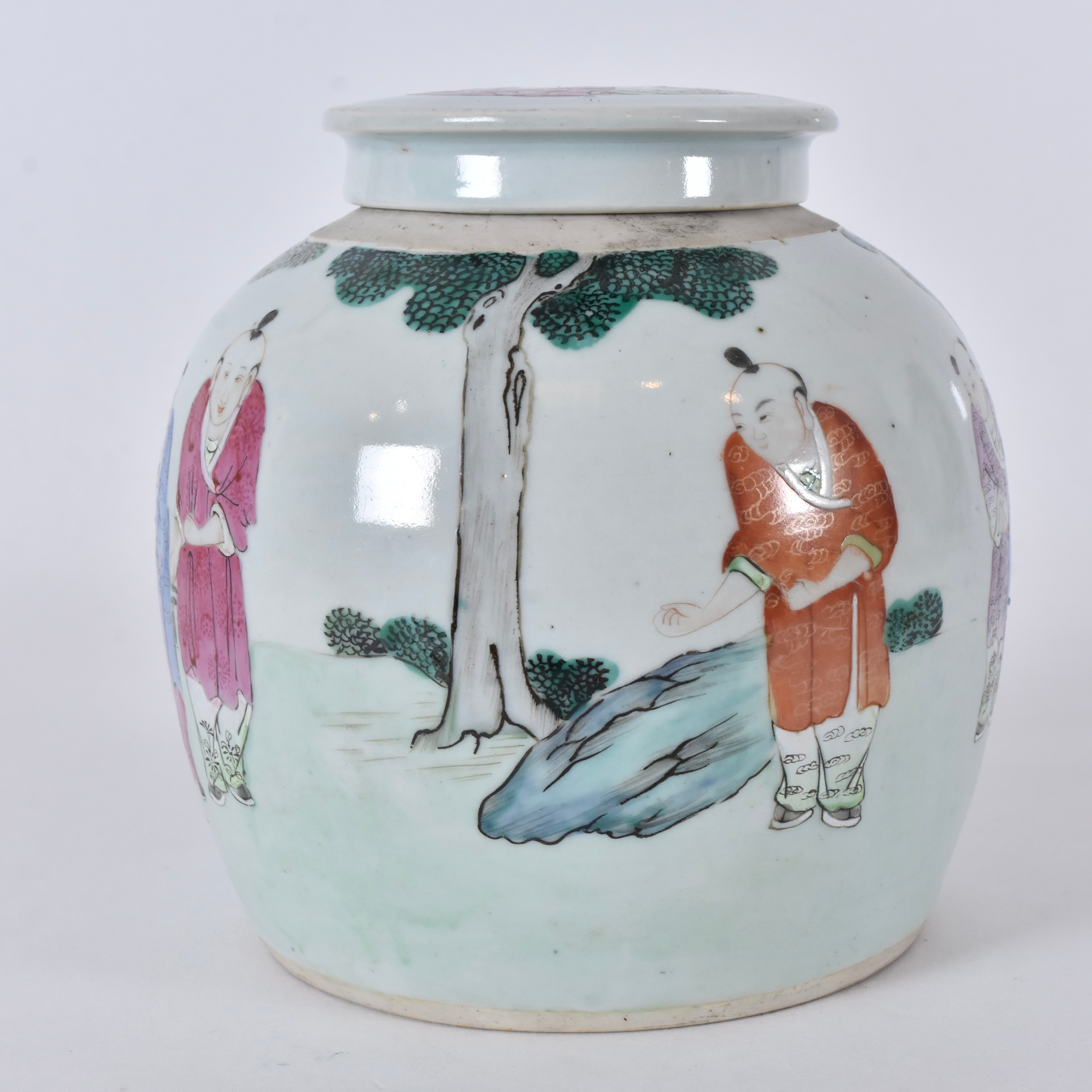 BOJAN MED LOCK, porslin, Kina, Qing/republik.