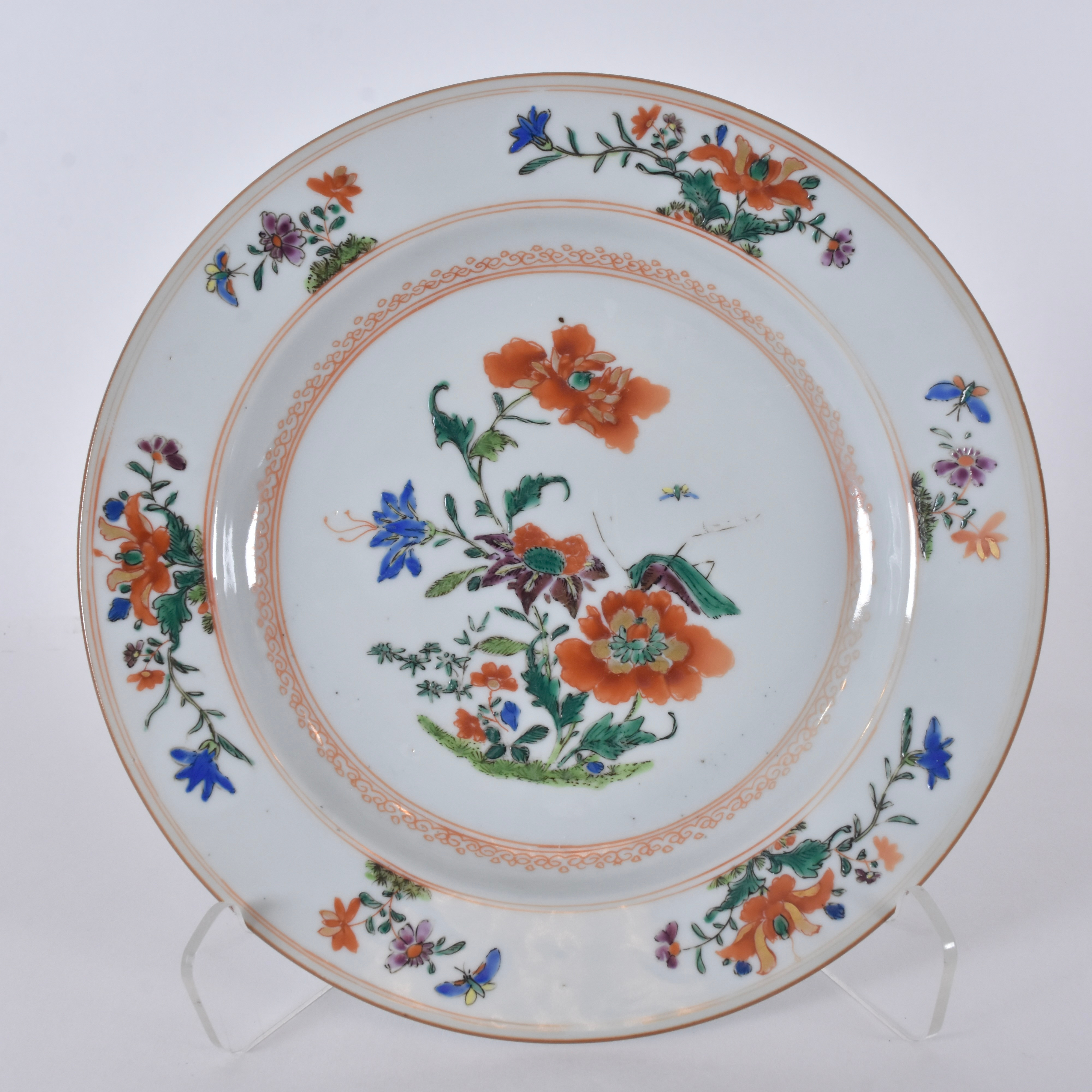 TALLRIK, porslin, Kina Jiaqing (1796-1820).