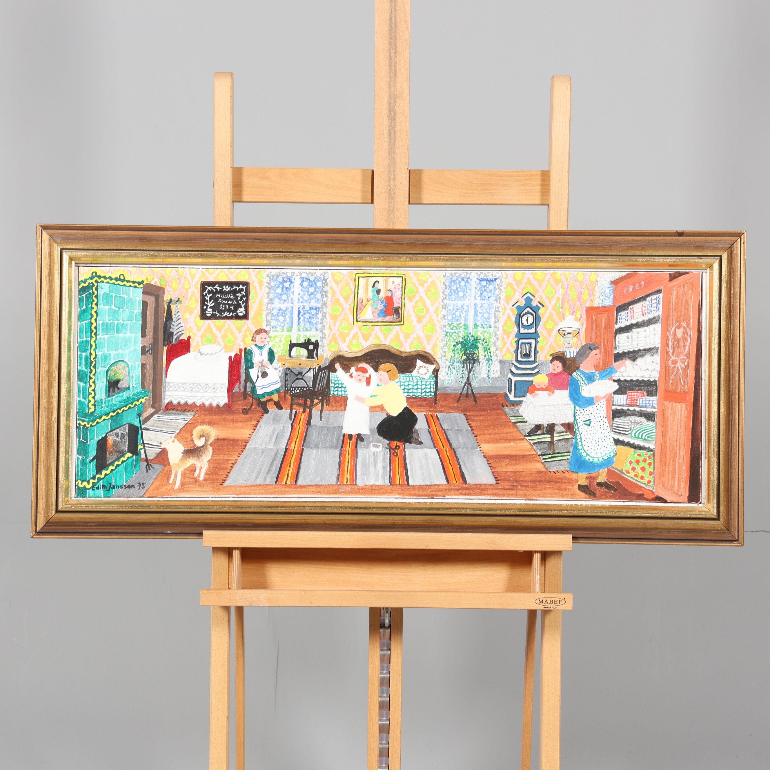 EDITH JANSSON. OLJA PÅ DUK, signerad samt daterad 75.