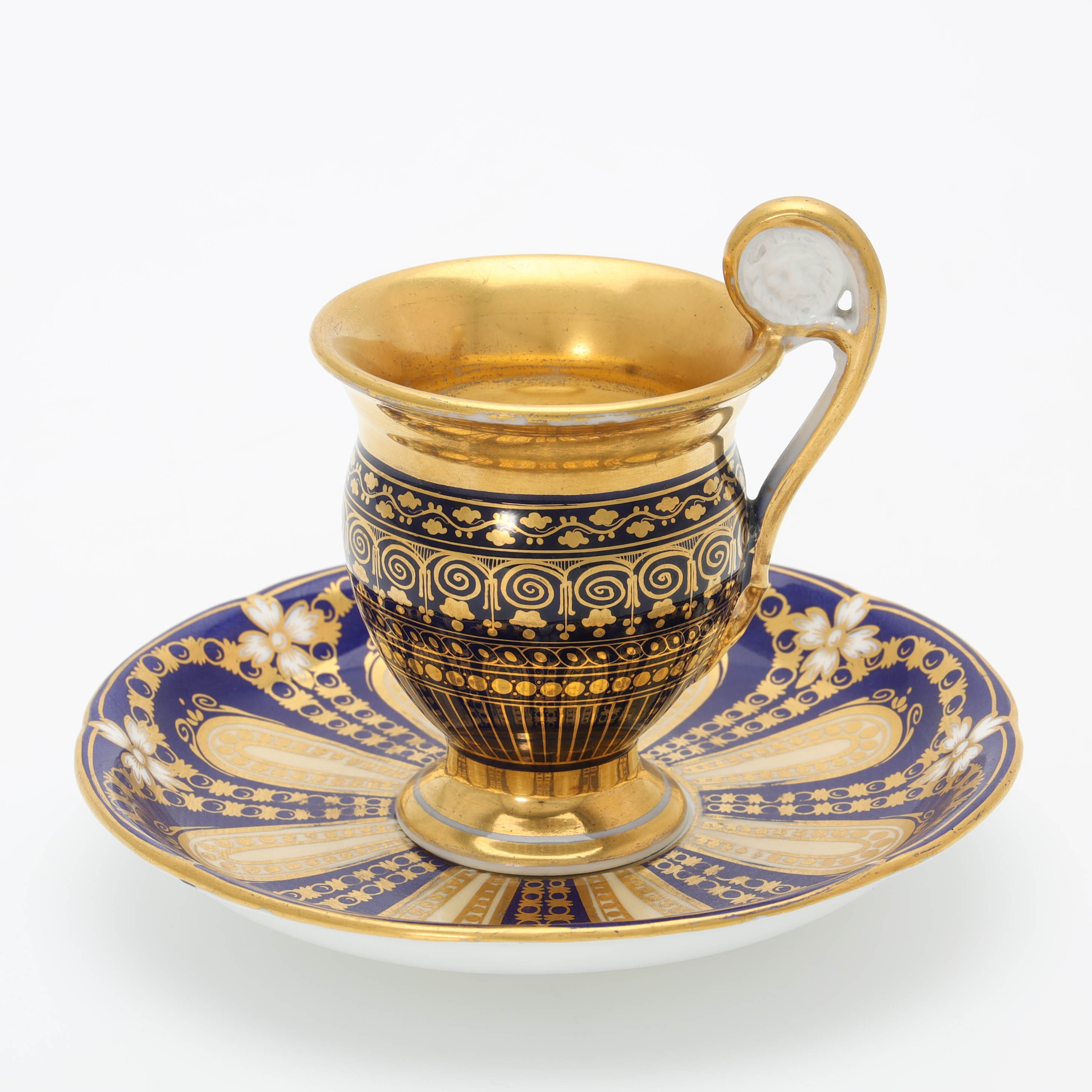 KOPP med FAT, 2 delar, porslin, möjligen Ryssland, 1800/1900-tal.