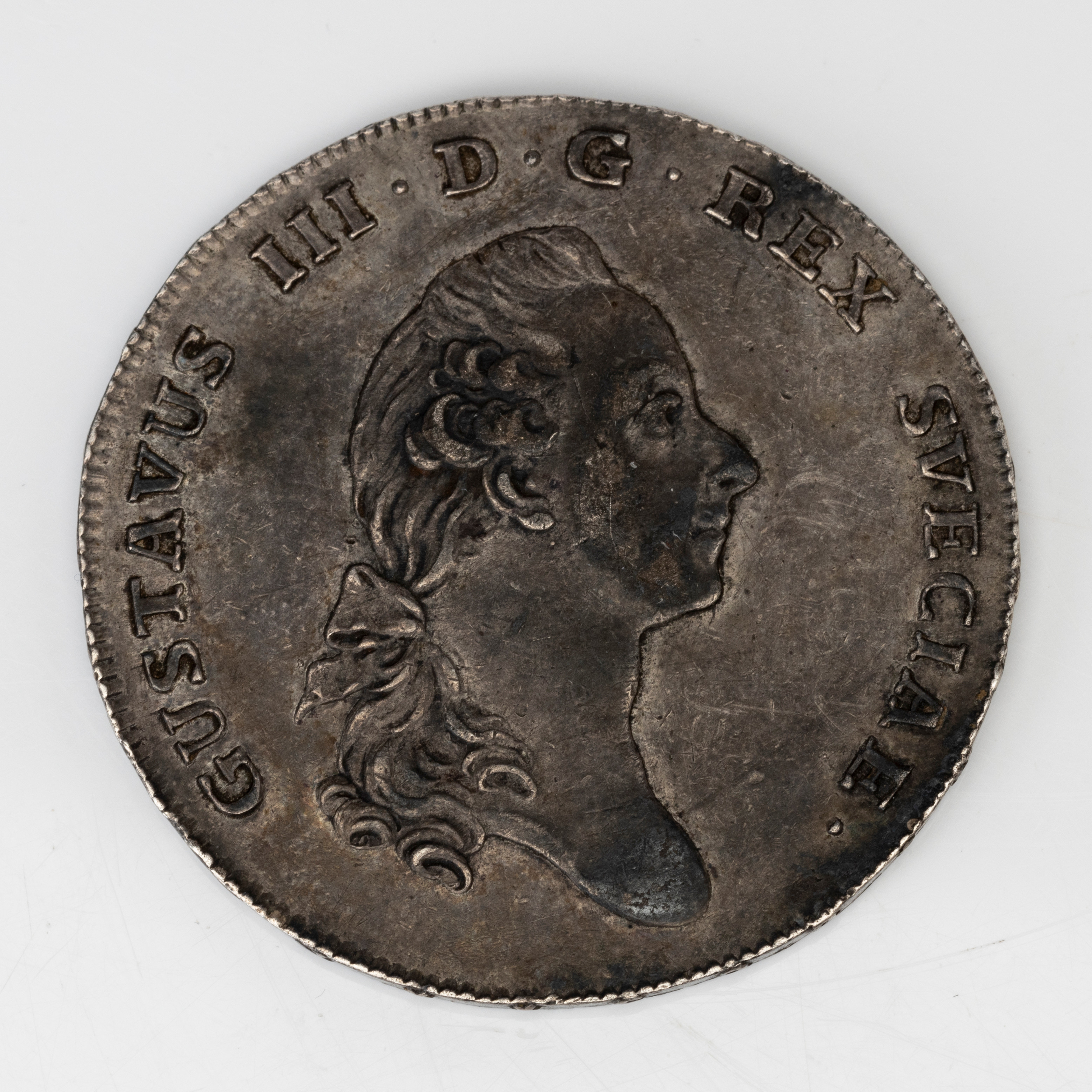 MYNT, 1 riksdaler, silver, Gustav III, Sverige, 1776.