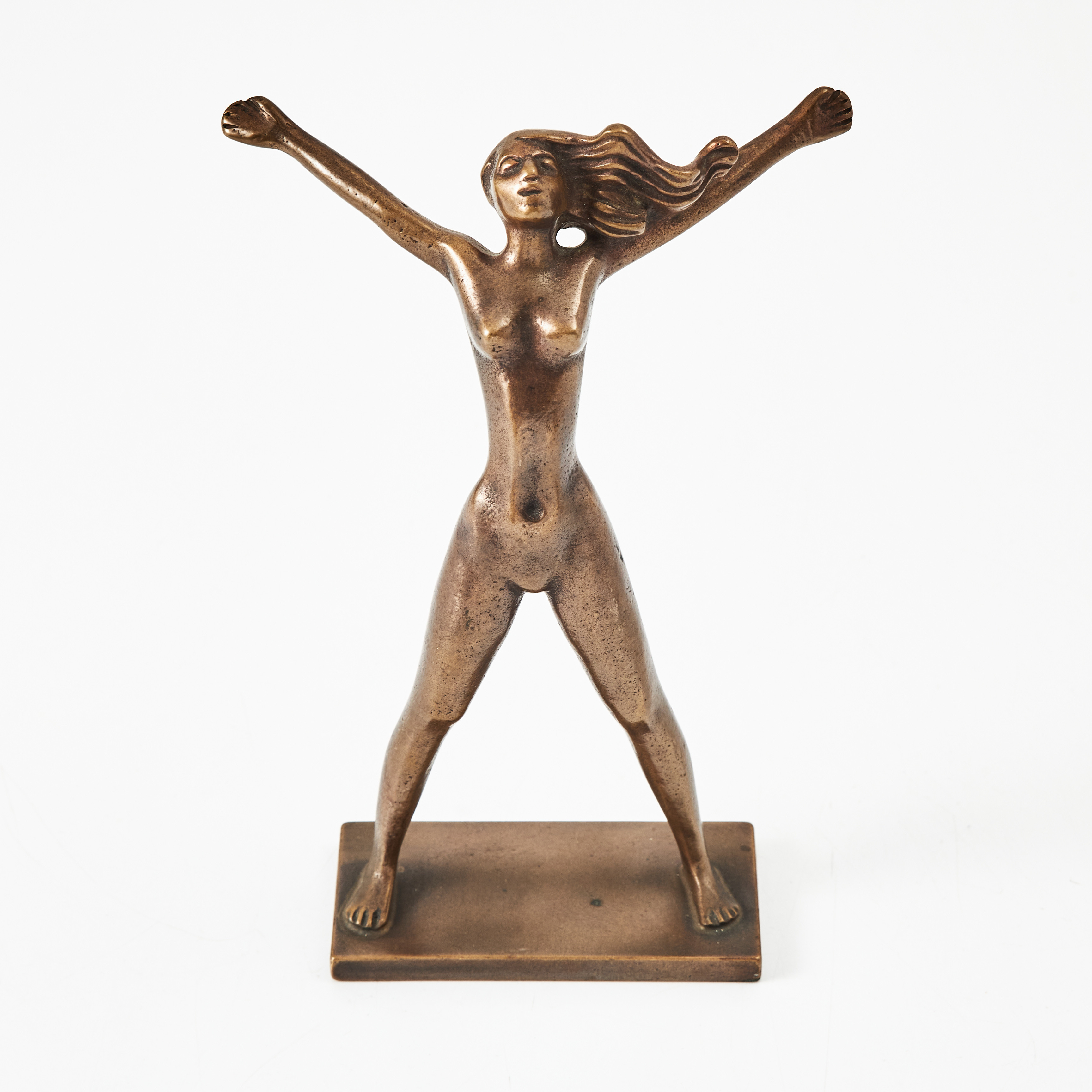 STIG BLOMBERG (1901-1970). "Fritidsflickan", brons, Ystad Brons.