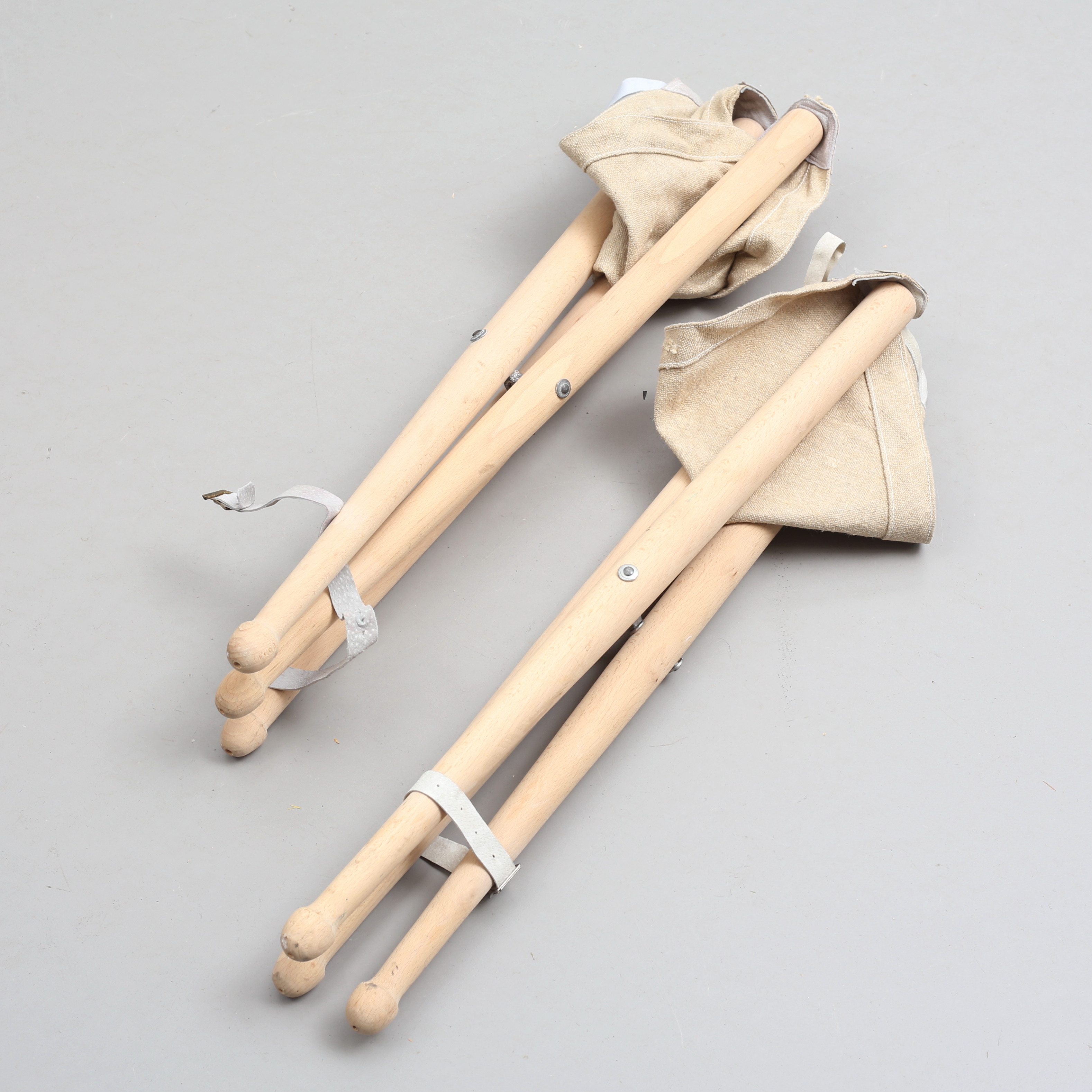 PALLAR, 2 st, portabla, trä med canvassits.