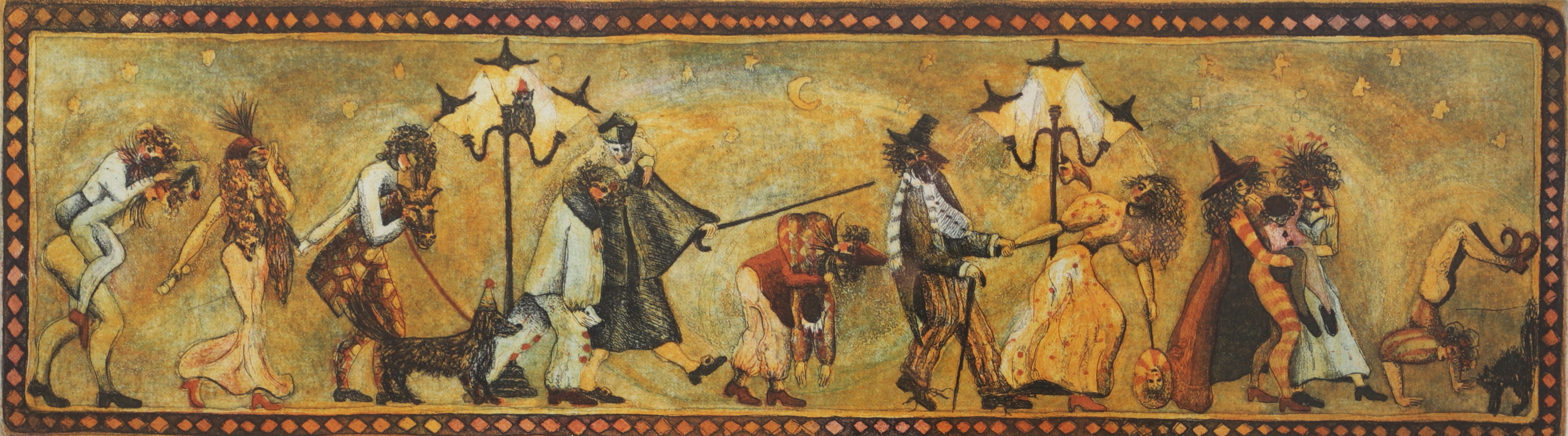 IRENE JARZ. "På hemväg - Fris I", etsning, signerad, numrerad 127/175.