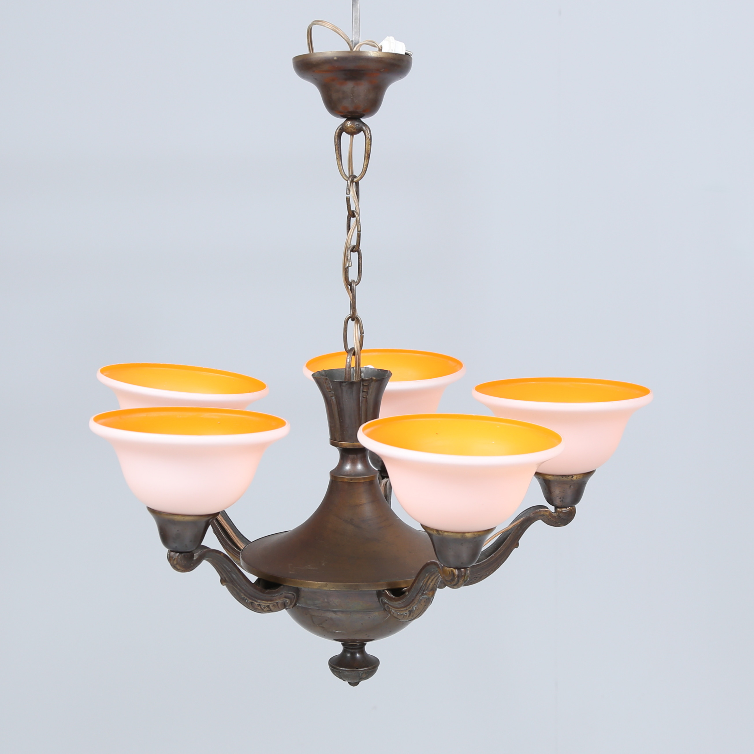 TAKLAMPA, metall, Art Deco, 1930-tal.