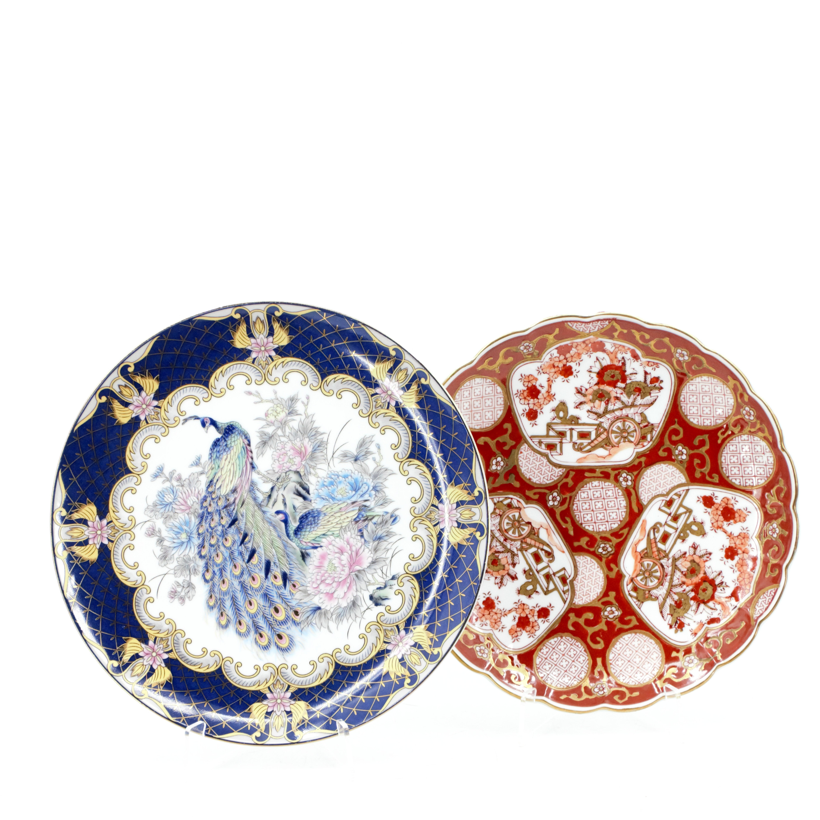 FAT, 2 st. handmålat porslin, Japan, 1900-tal.