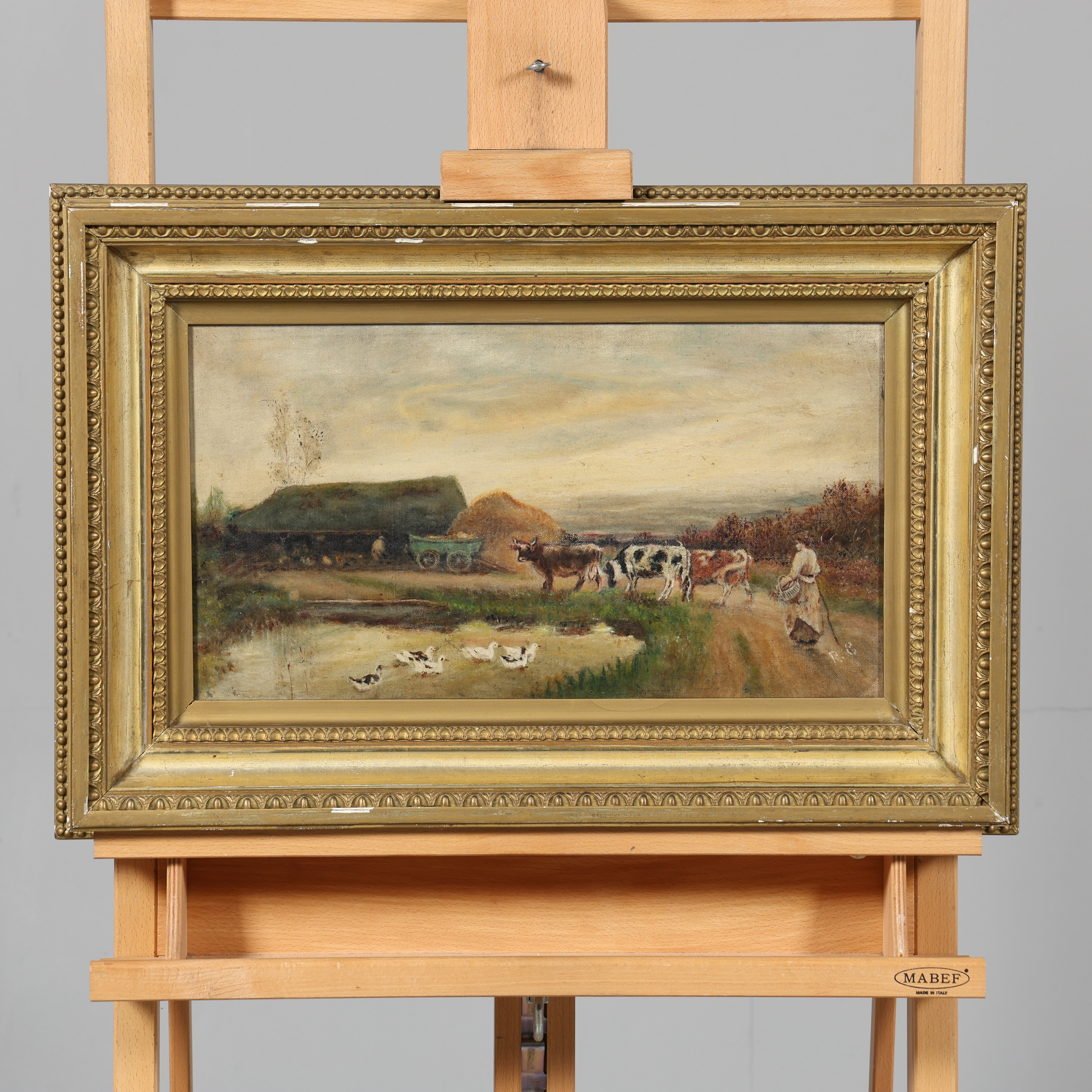 OIDENTIFIERAD KONSTNÄR. OLJA PÅ DUK, signerad RC.