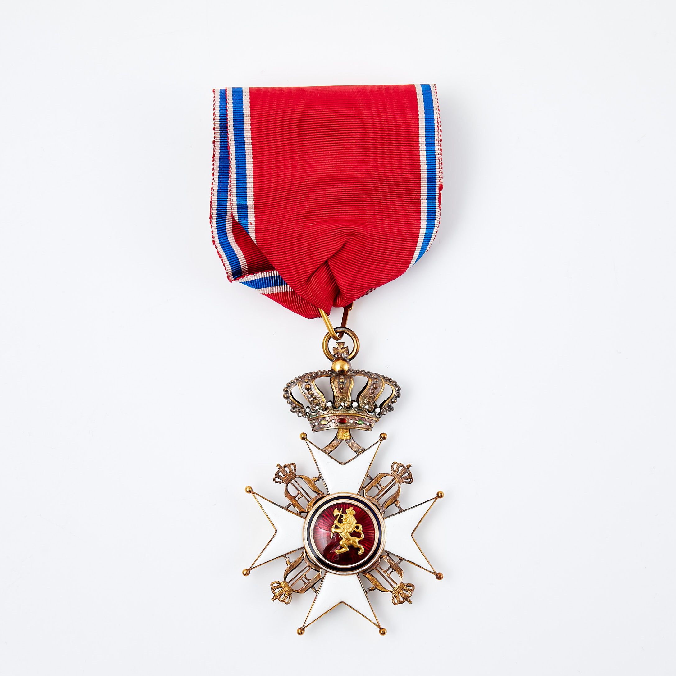 ST OLAVS ORDEN. Norge, 18 k, emalj.