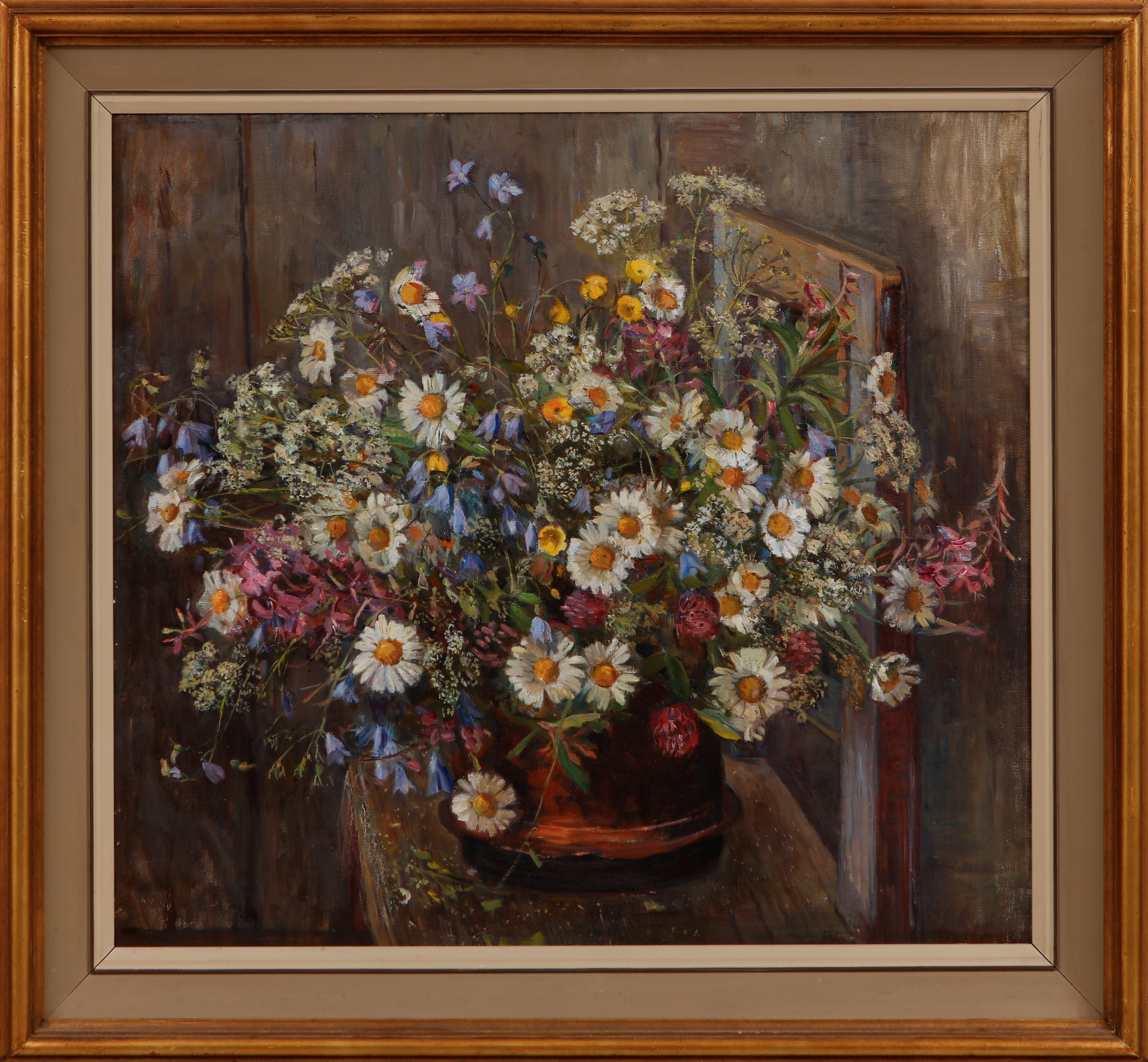 ELSA SCHULTZ-MOBERGER. Stilleben, olja på duk, signerad.