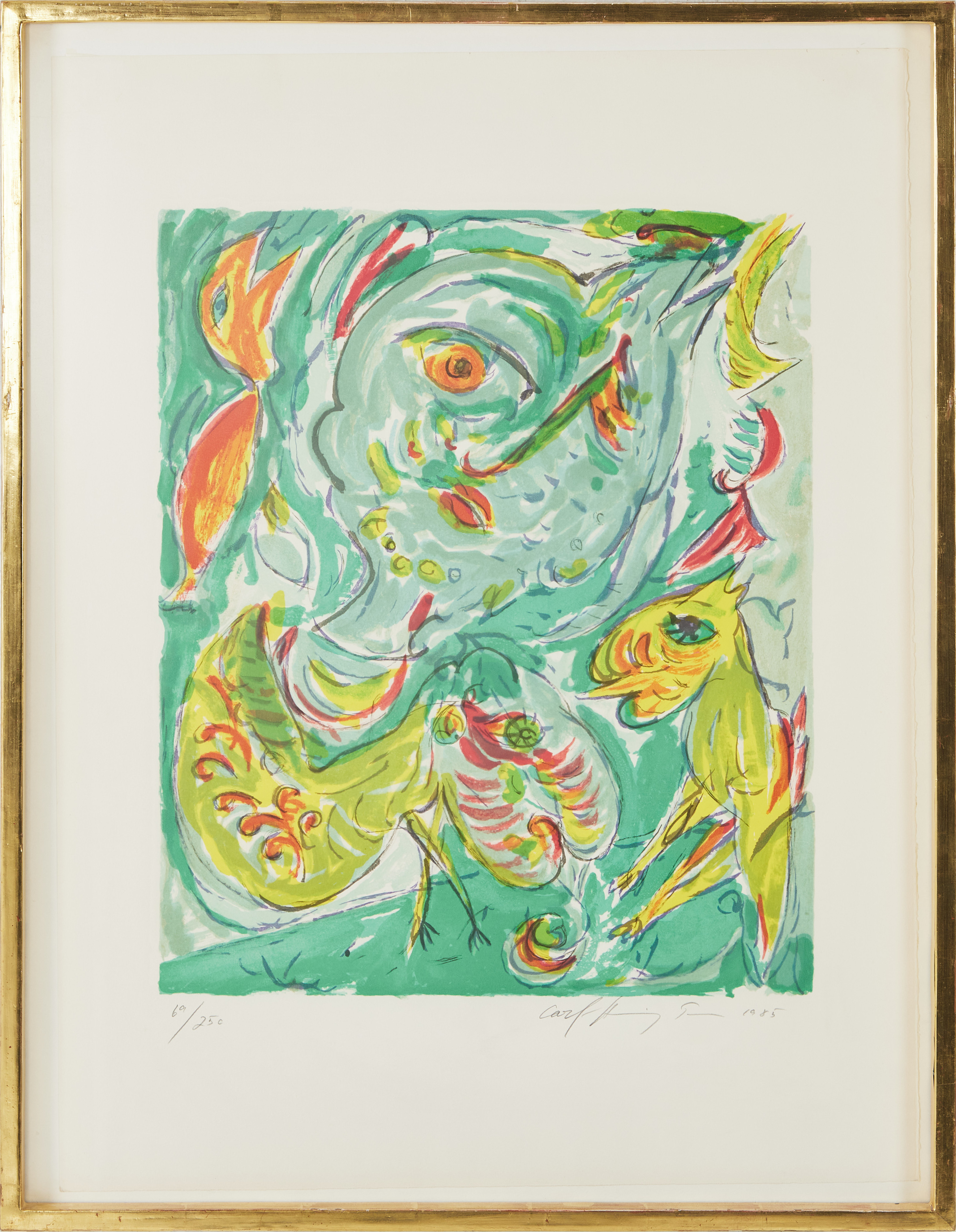 CARL HENNING PEDERSEN (1913-2007). "Sneglen og Rosenhekken" ur HC Andersens Eventyr.