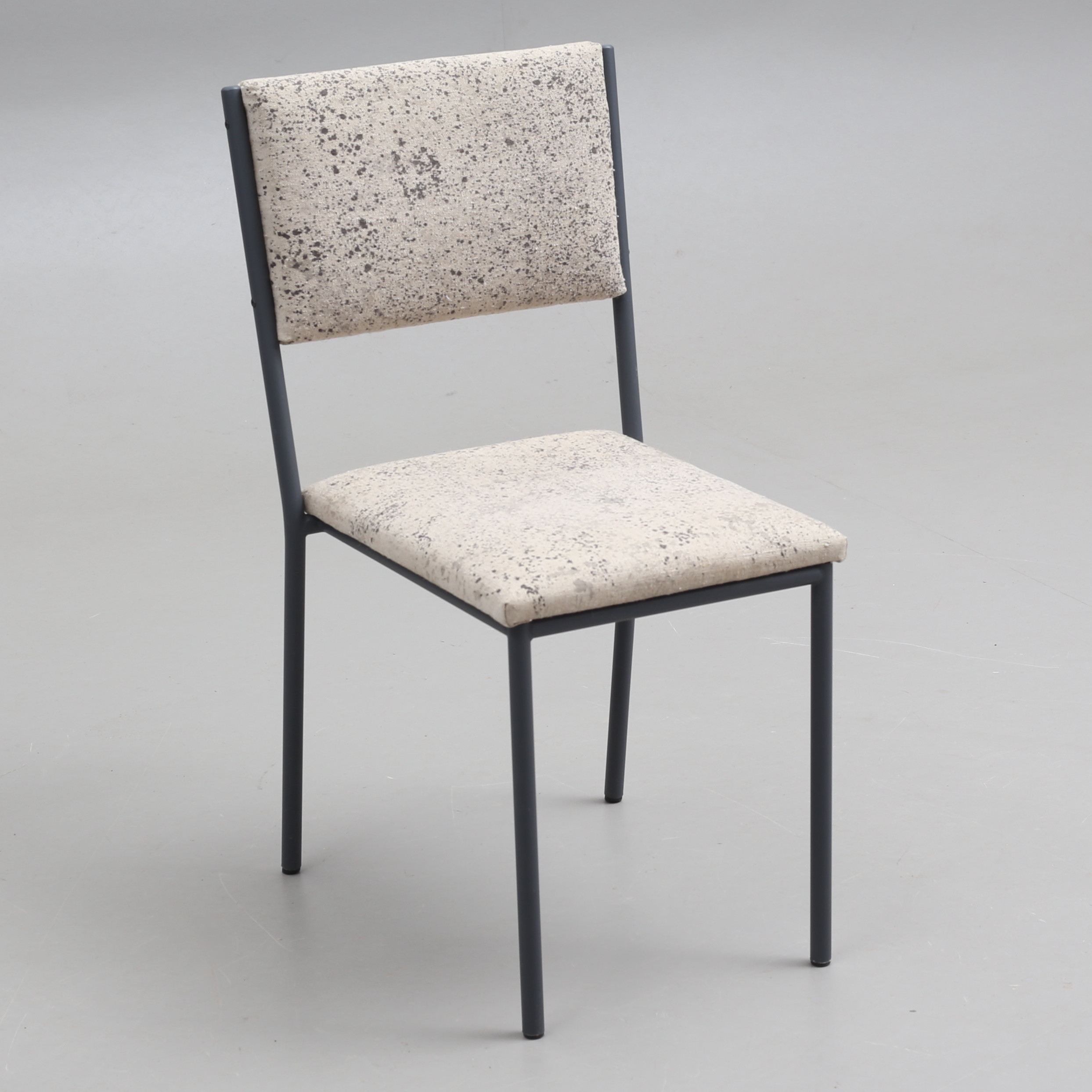 JONAS BOHLIN. Stol, "Lots", metall/textil, signerad/märkt.