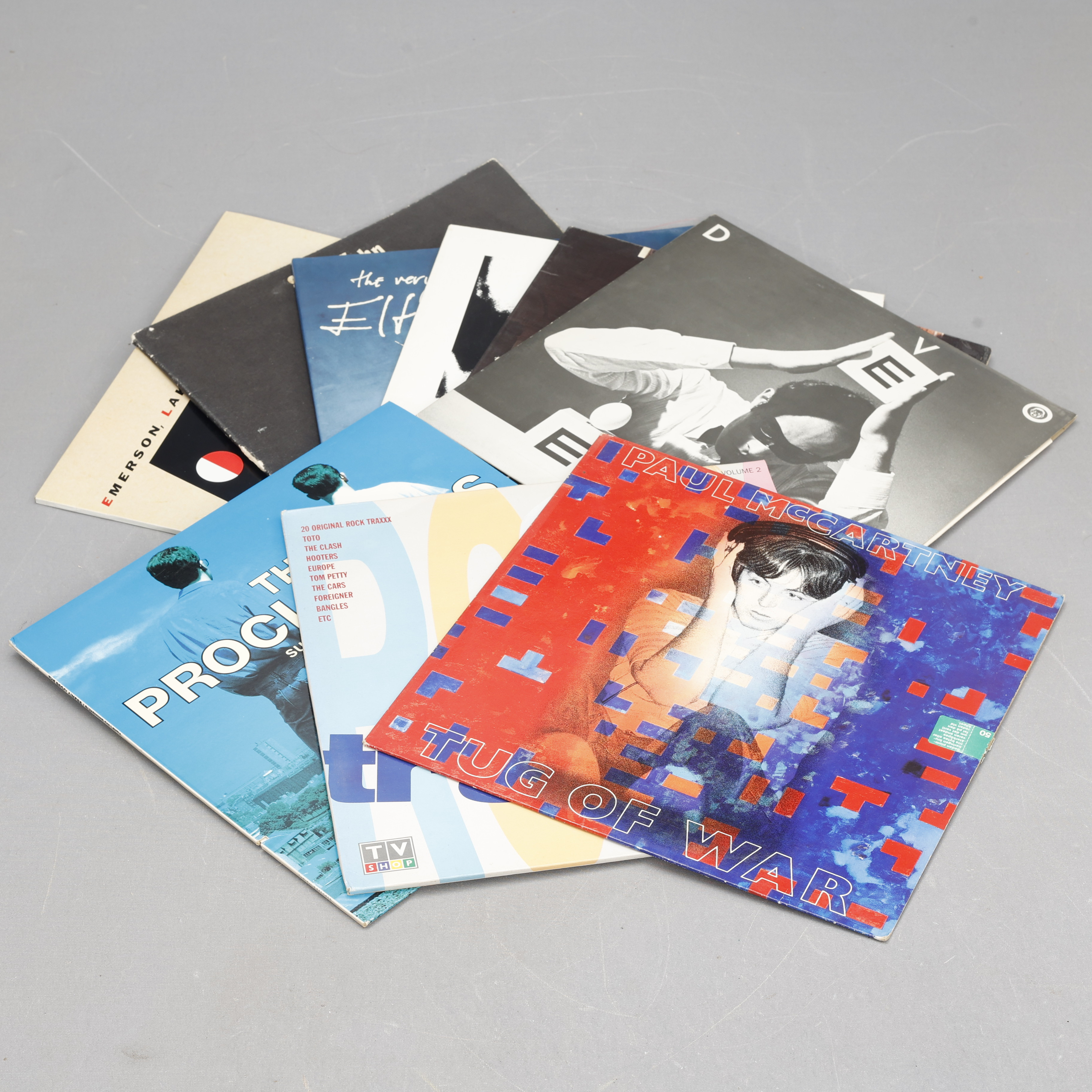 VINYLSKIVOR, 9 stycken, blandade artister.