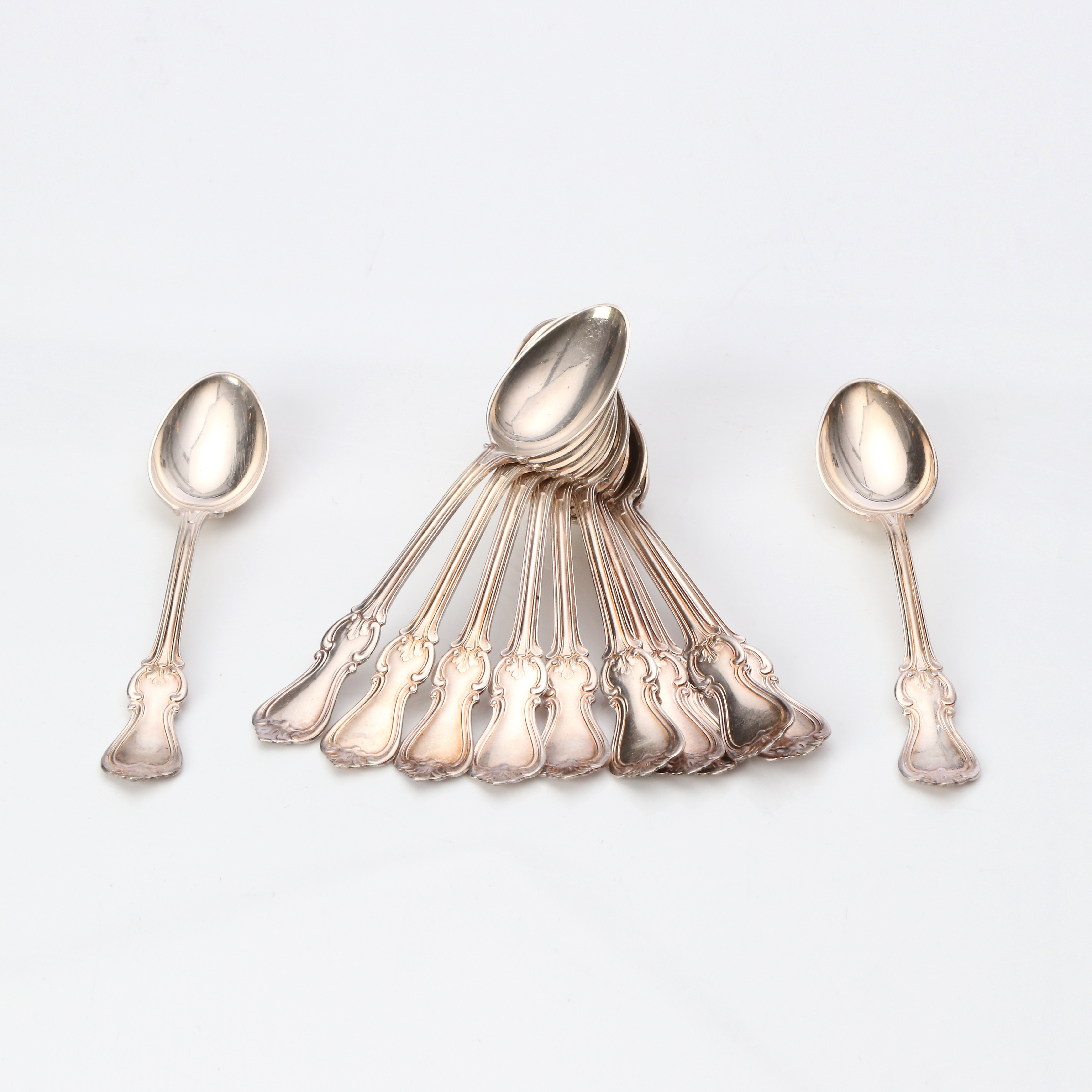 TESKEDAR, 12 ST. Silver. Olga. Vikt ca 190 gram.