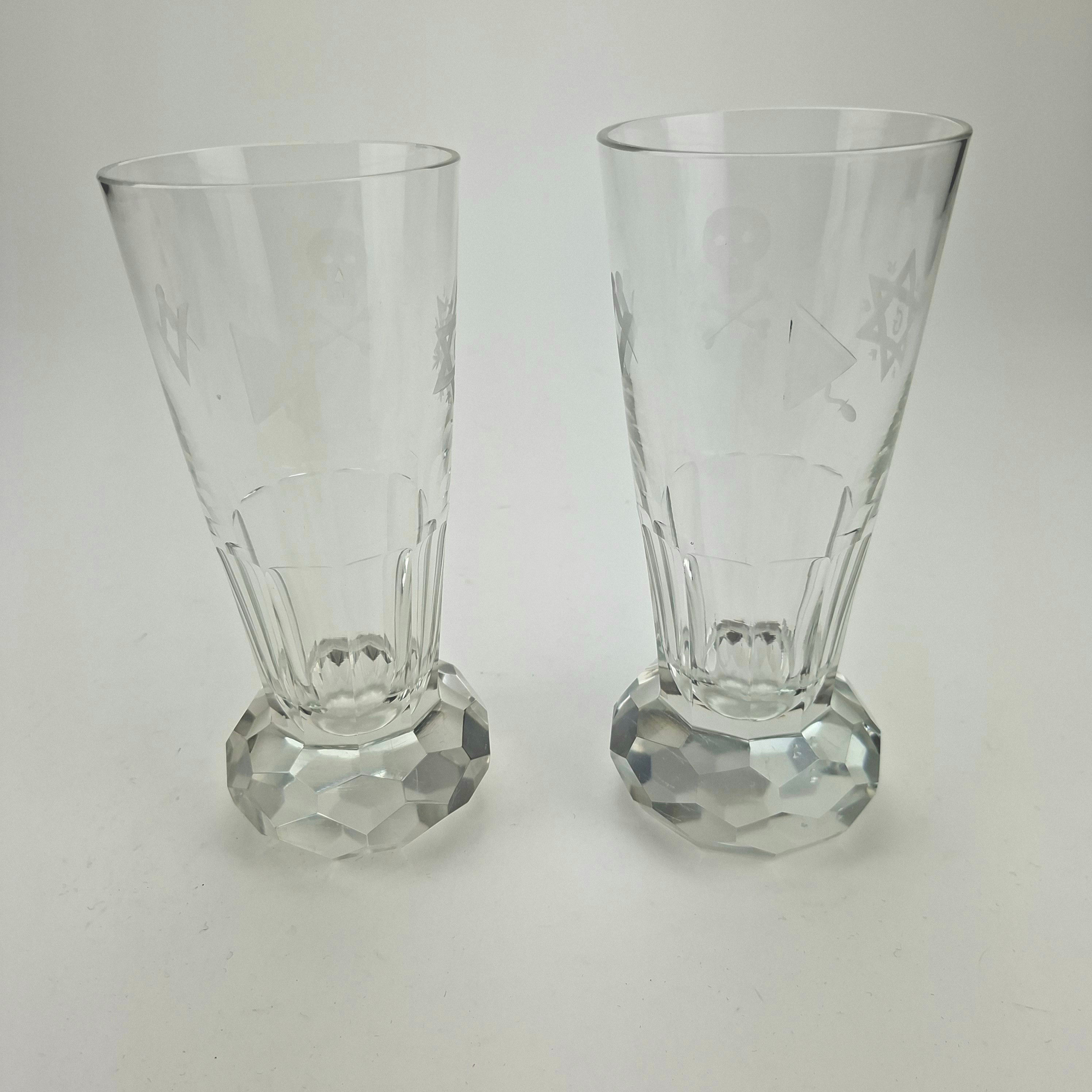 FRIMURARGLAS, 2 st, 1900-tal.