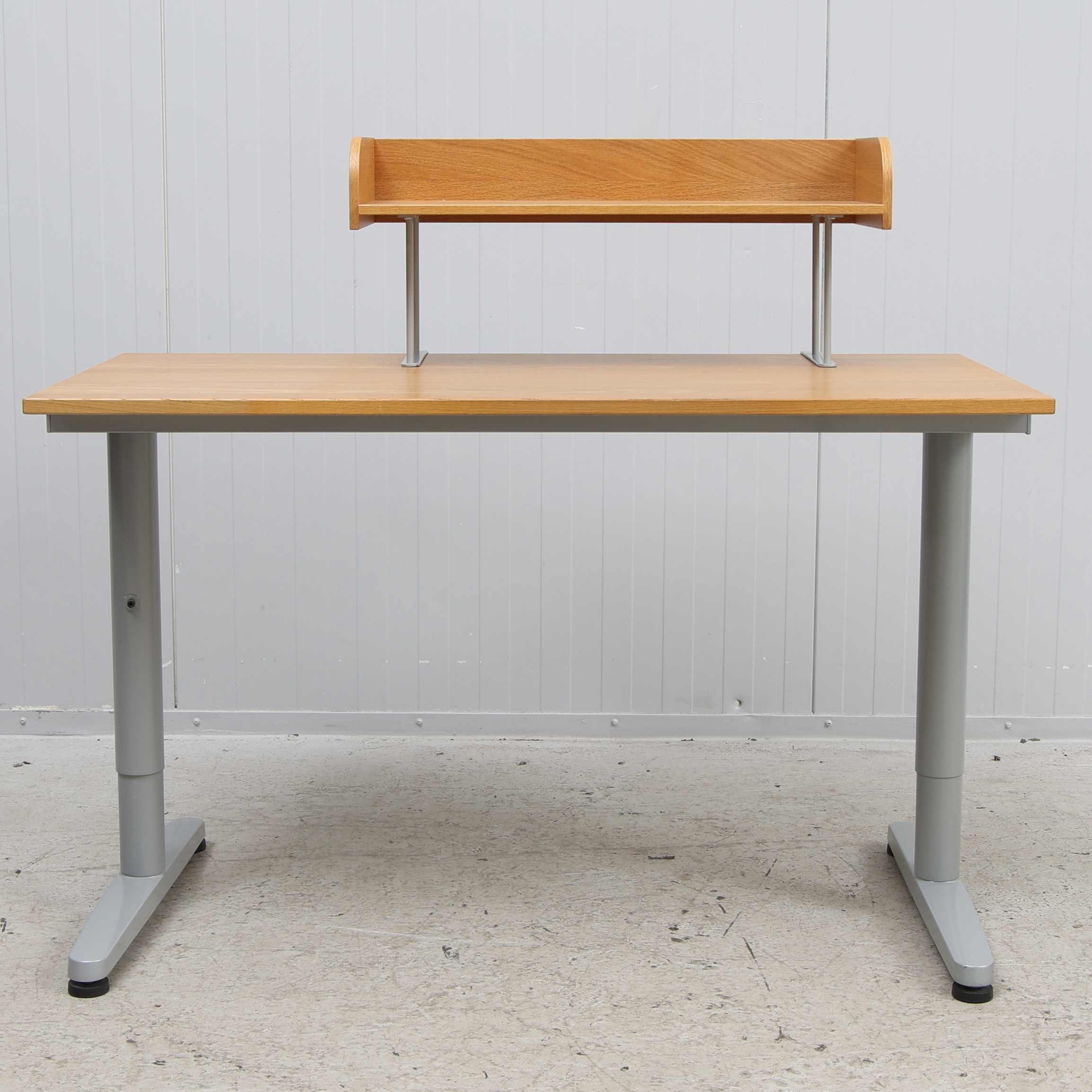 SKRIVBORD, med hylla, trä & metall, "Galant", IKEA, 2000-tal.