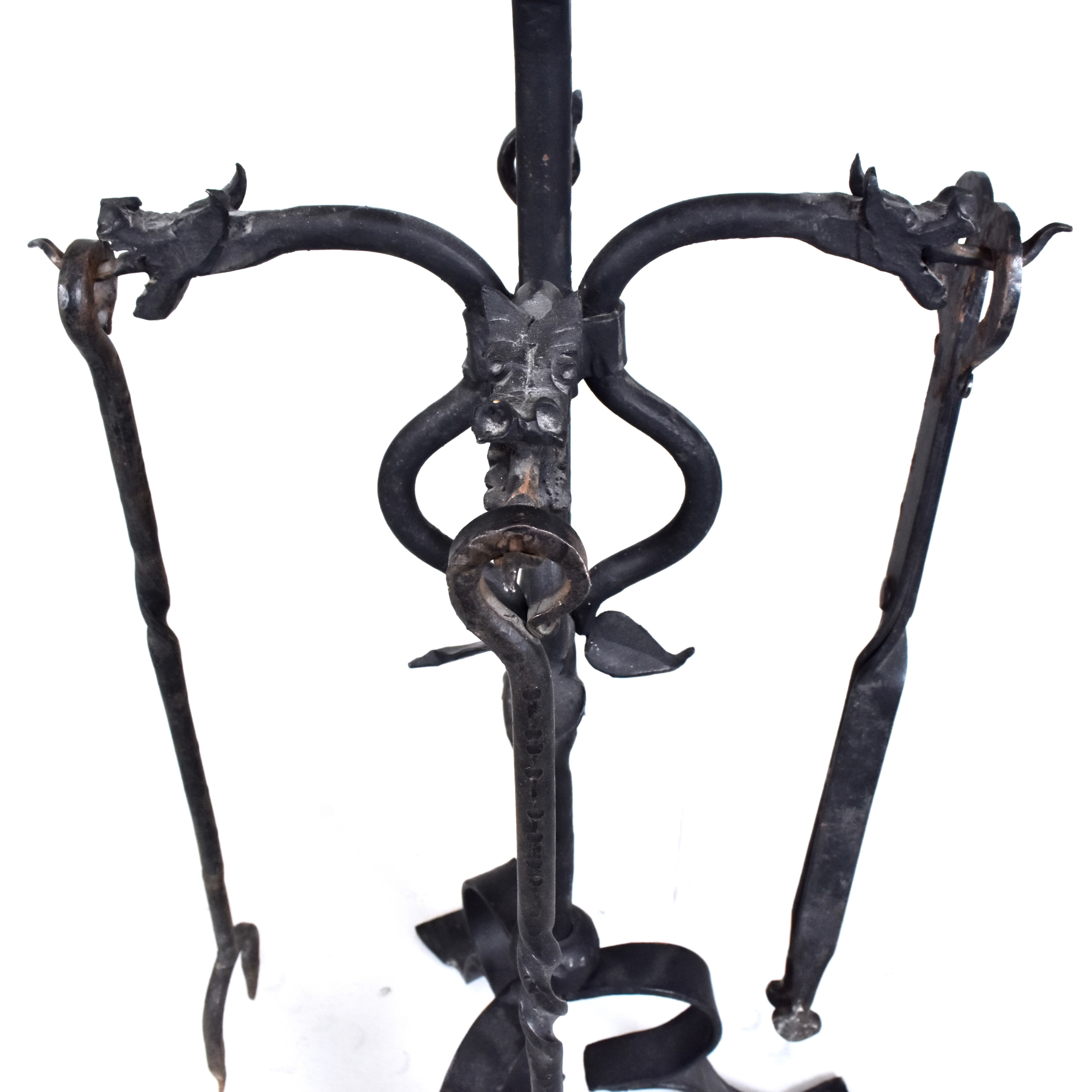 KAMINSET, 5 delar, svärtat smide.