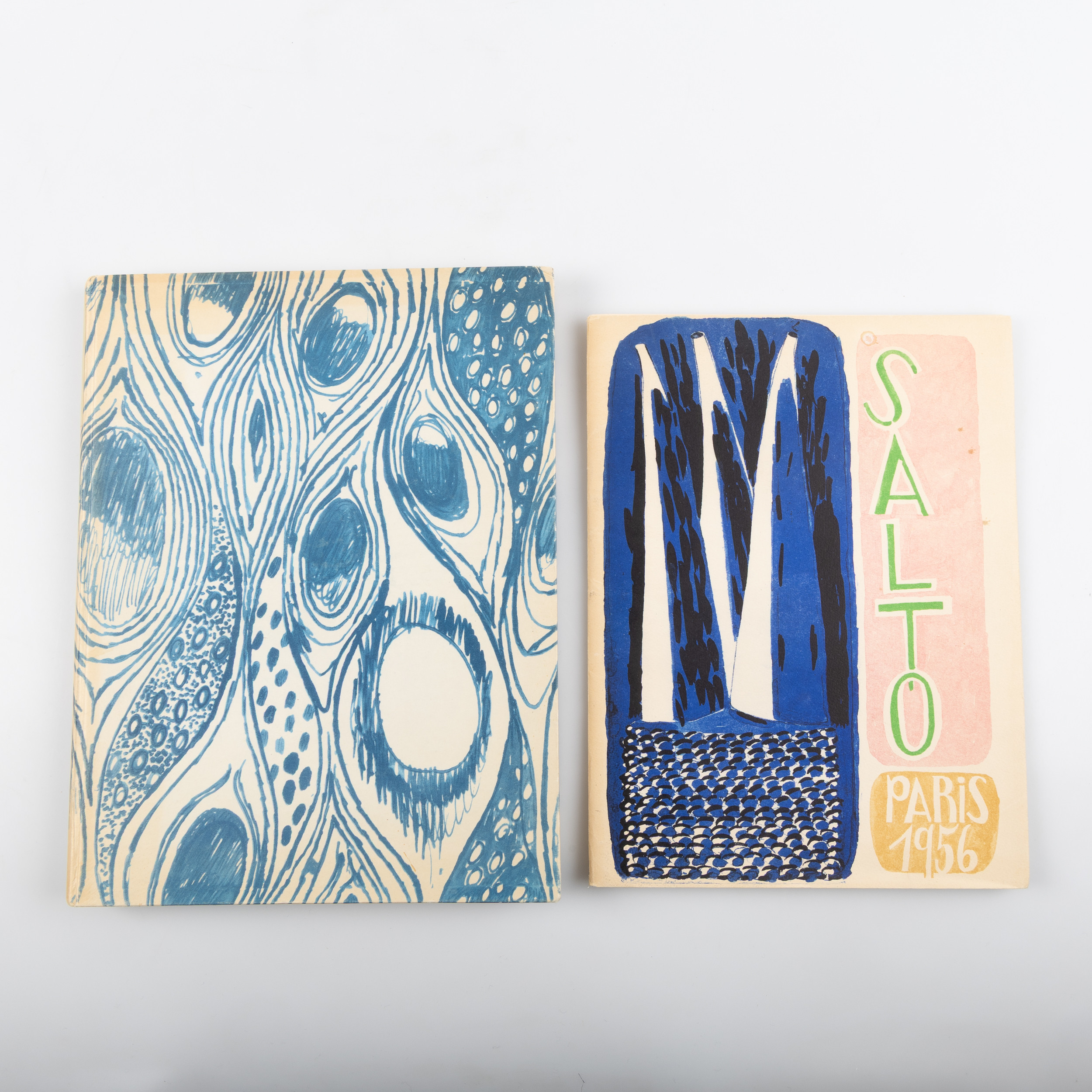 AXEL SALTO. Utställningskatalog, Paris 1956 (signerad) samt bok "Den spirende stil".