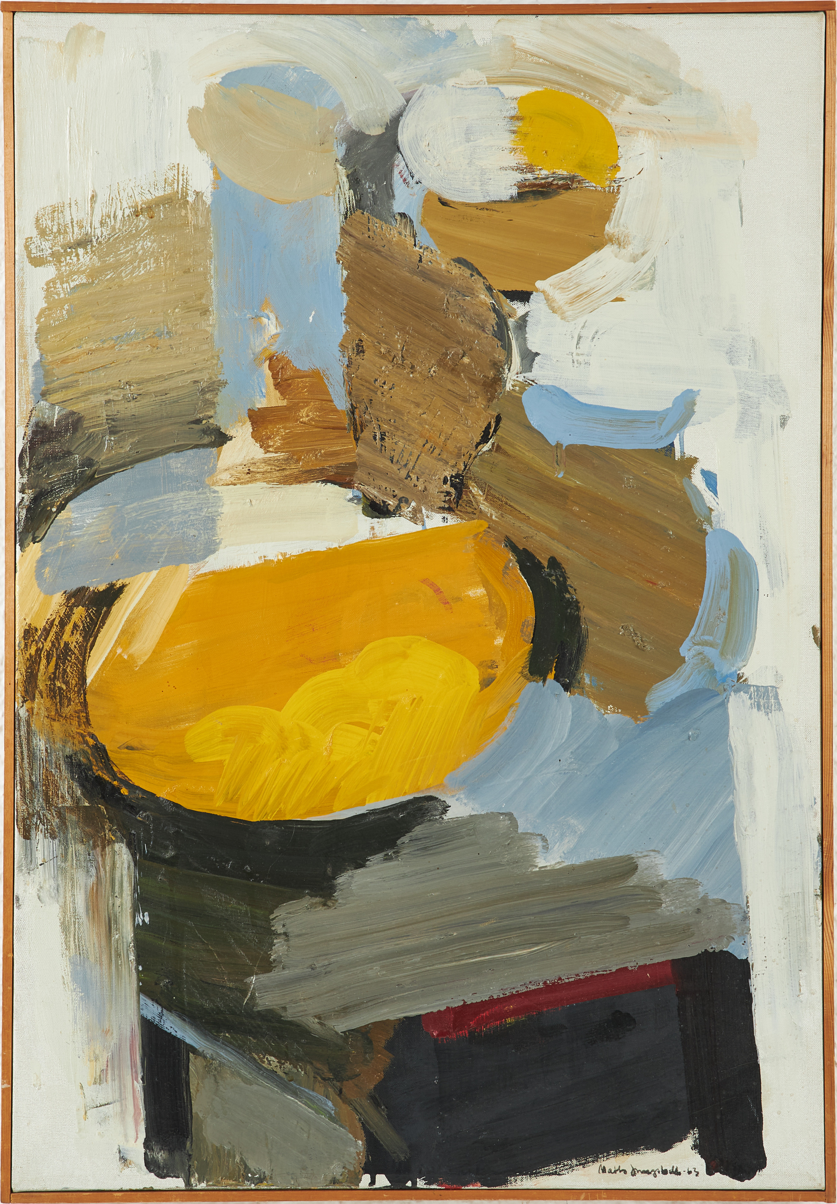 MATTS JUNGSTEDT (1924-2024). Abstrakt stilleben, olja på duk, signerad, daterad - 63.