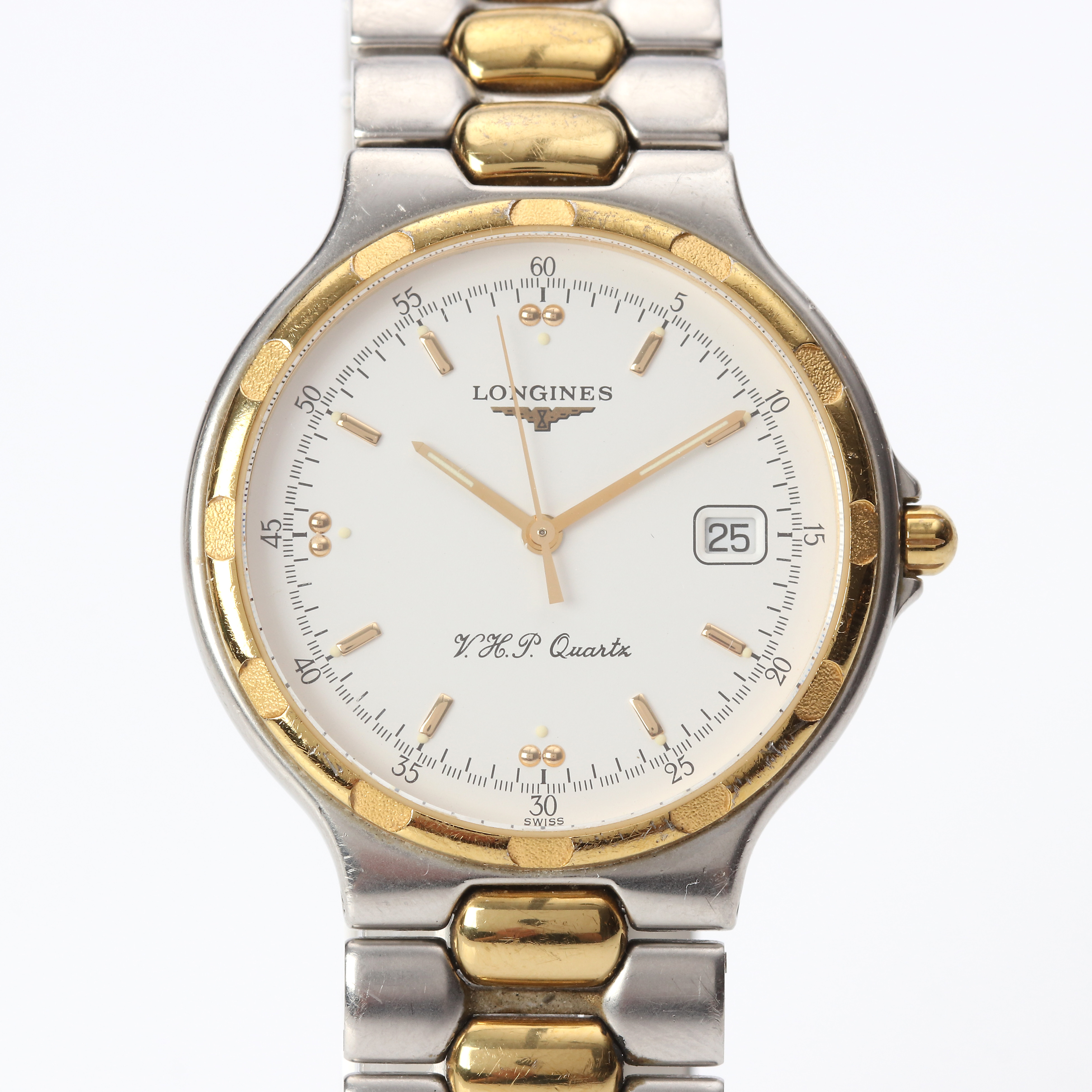 LONGINES CONQUEST, ARMBANDSUR. Delvis förgyllt stål, quartz.