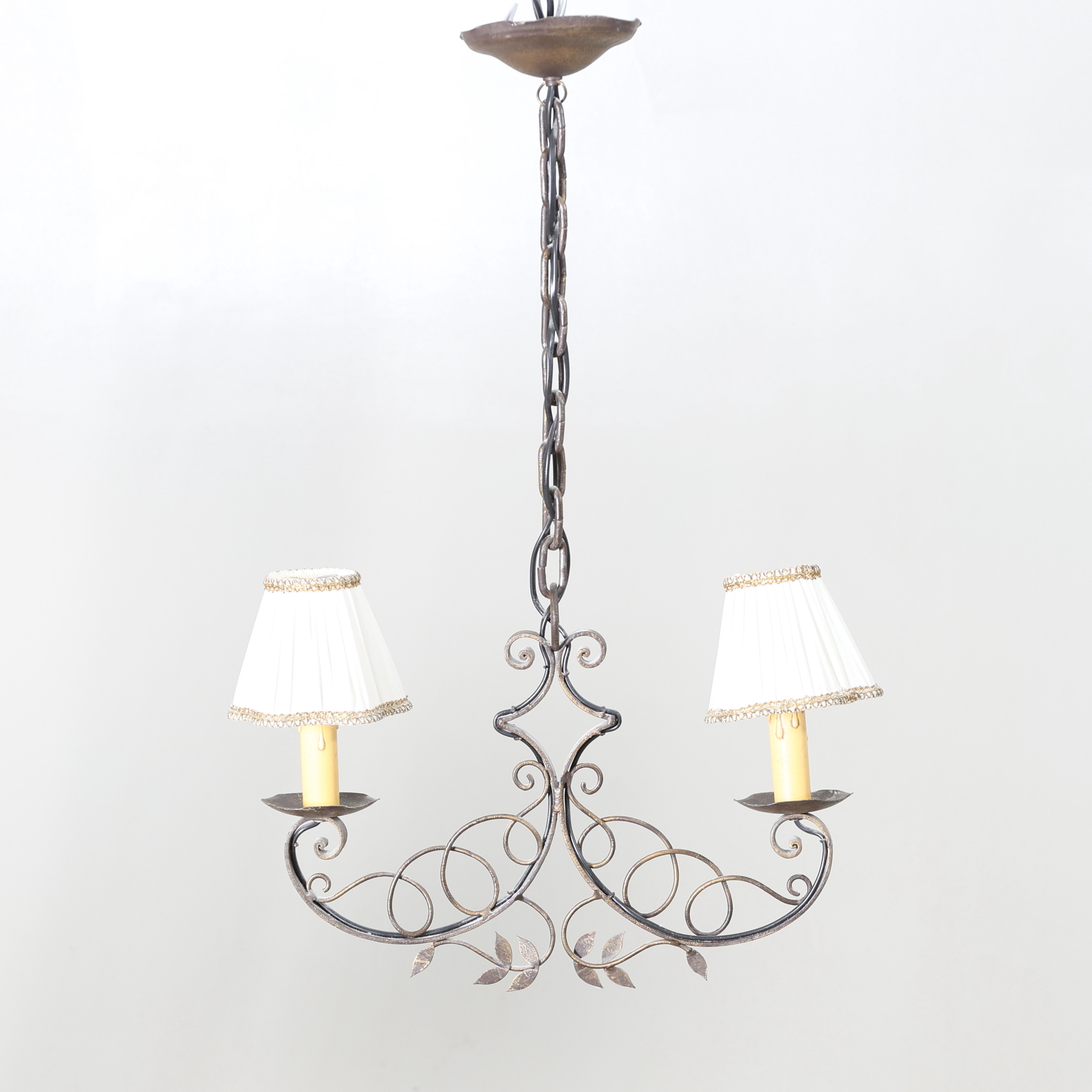 TAKLAMPA, metall, 1900-tal.