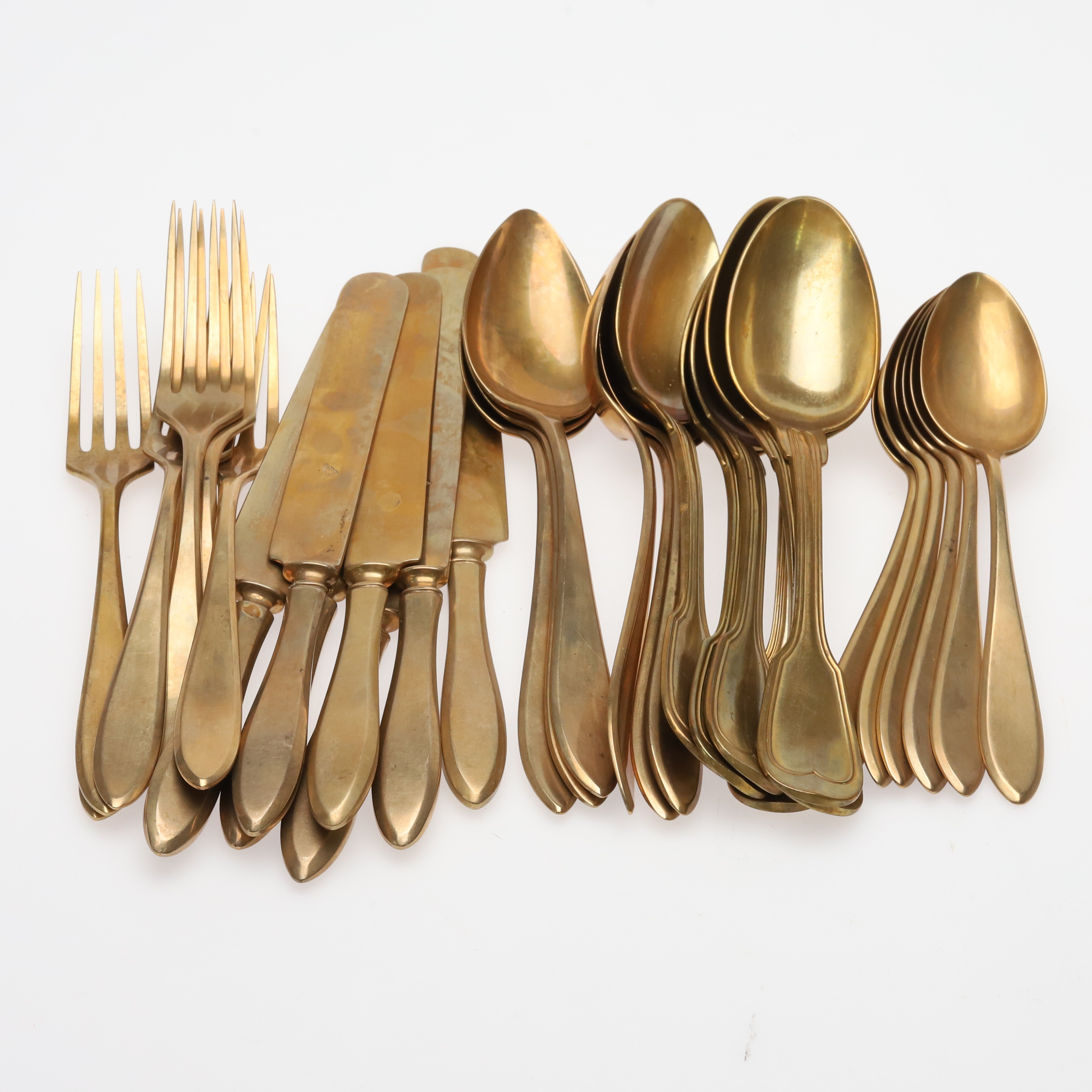 BESTICKSDELAR, 31 delar, mestadels Dirigold, Sverige, 1900-talets förta halva.