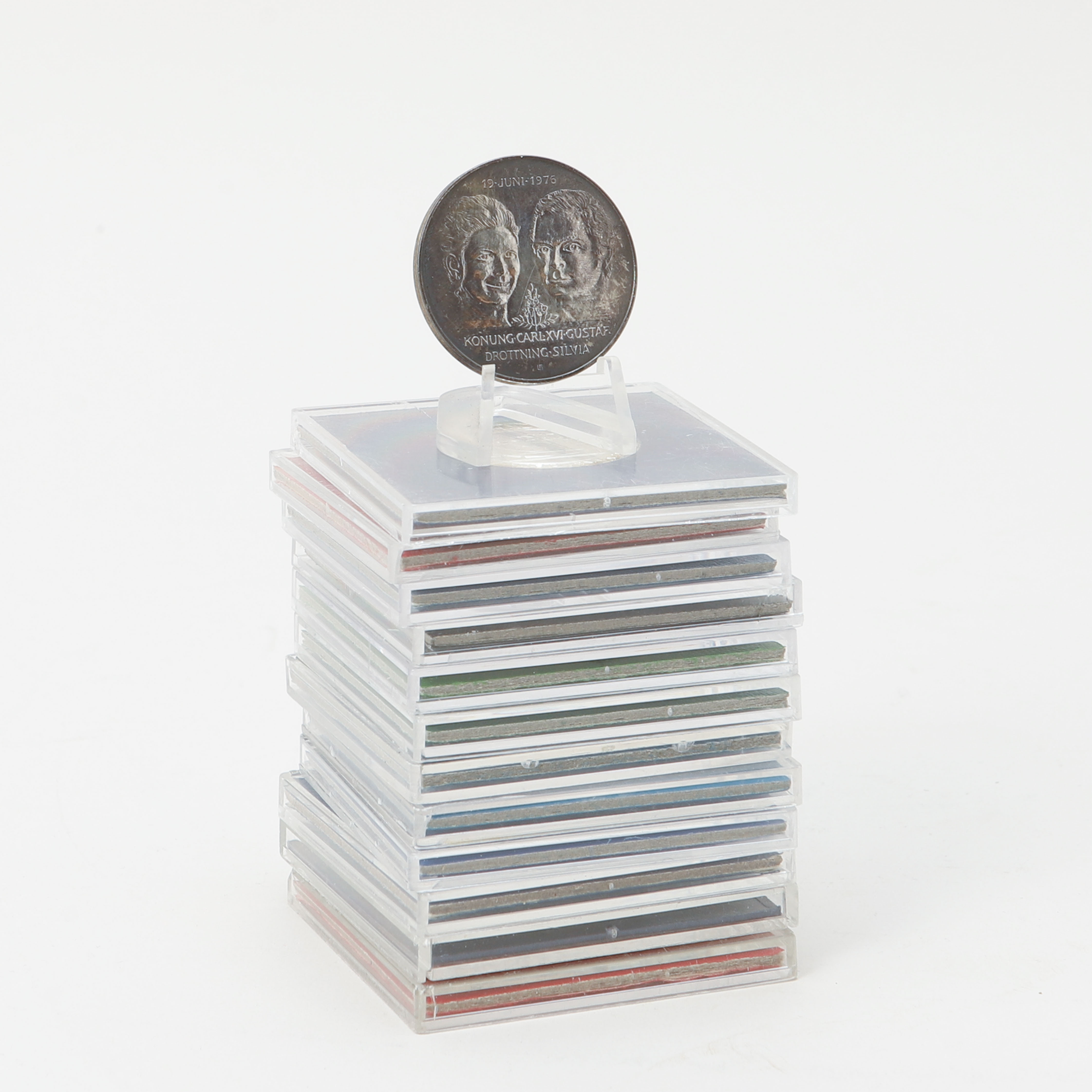 JUBILEUMSMYNT, 13 st, Sverige 50-200 kronor, sterlingsilver 925/1000.