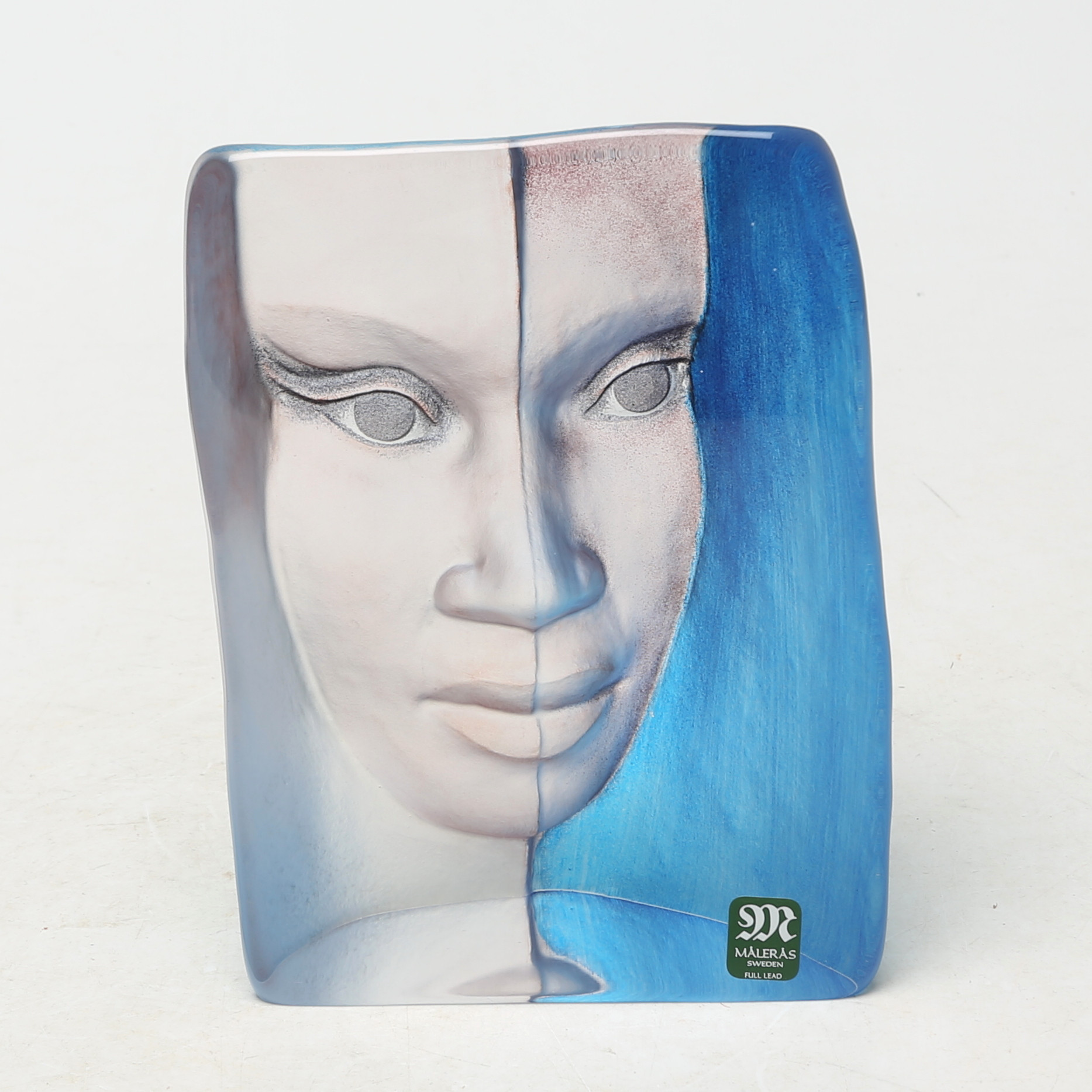 MATS JONASSON. SKULPTURBLOCK, glas, Målerås, osignerat.