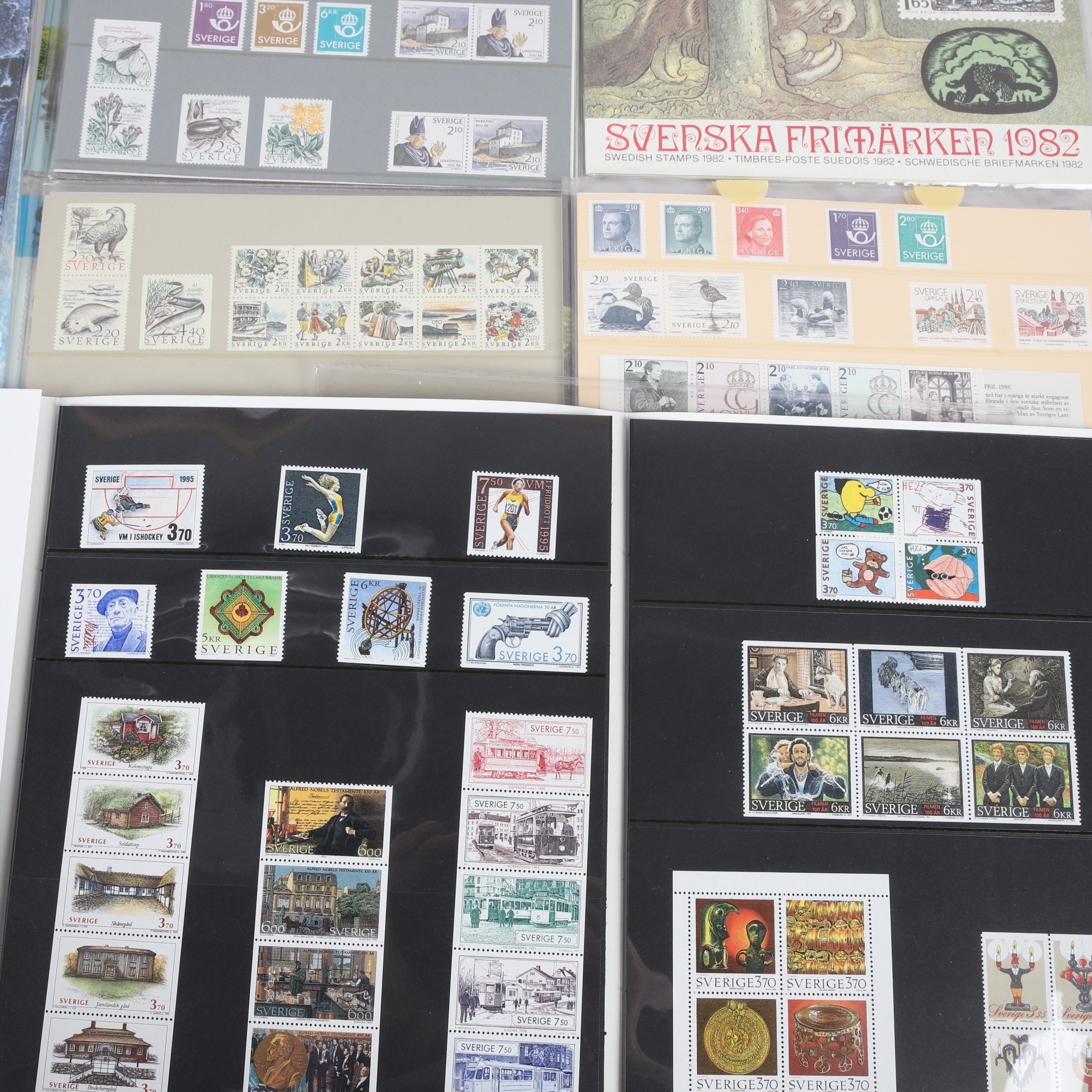 SVENSKA FRIMÄRKEN, 11 st årssatser, 1980/90-tal.