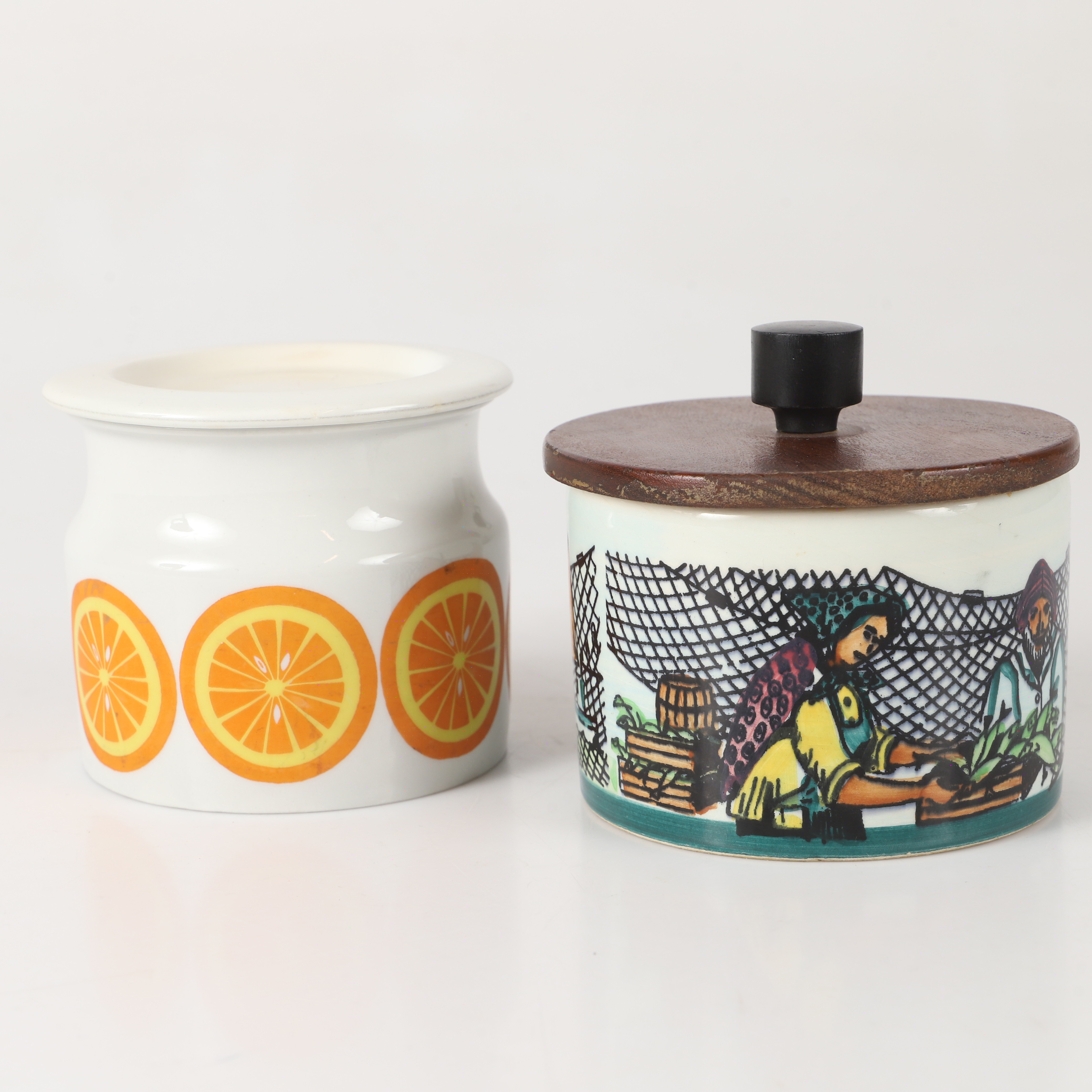 SKÅLAR MED LOCK, 2 stycken, keramik/porslin, Deco samt Arabia.