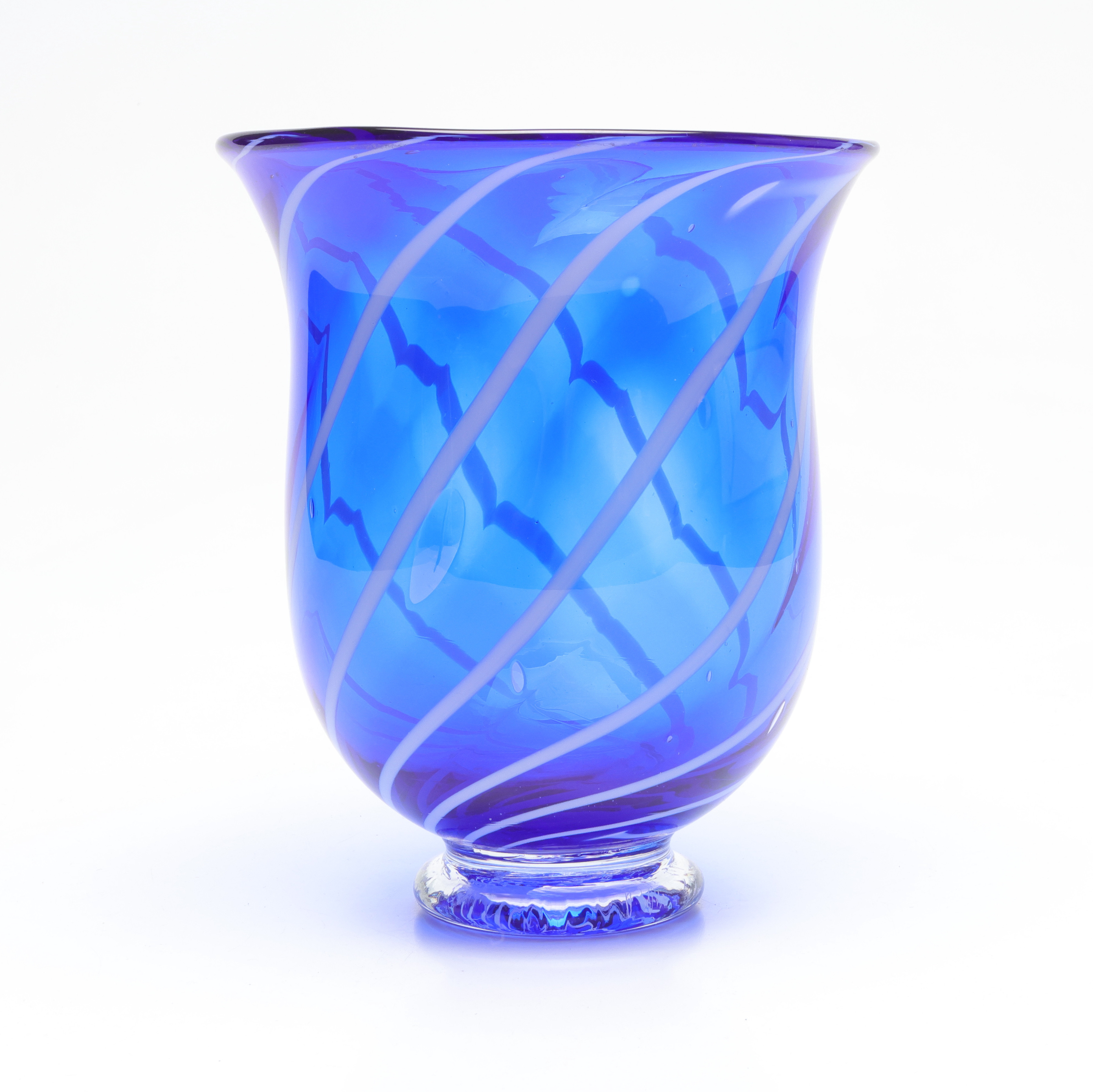 HÅKAN BLOM. vas, glas, Glashyttan Ulven, signerad.