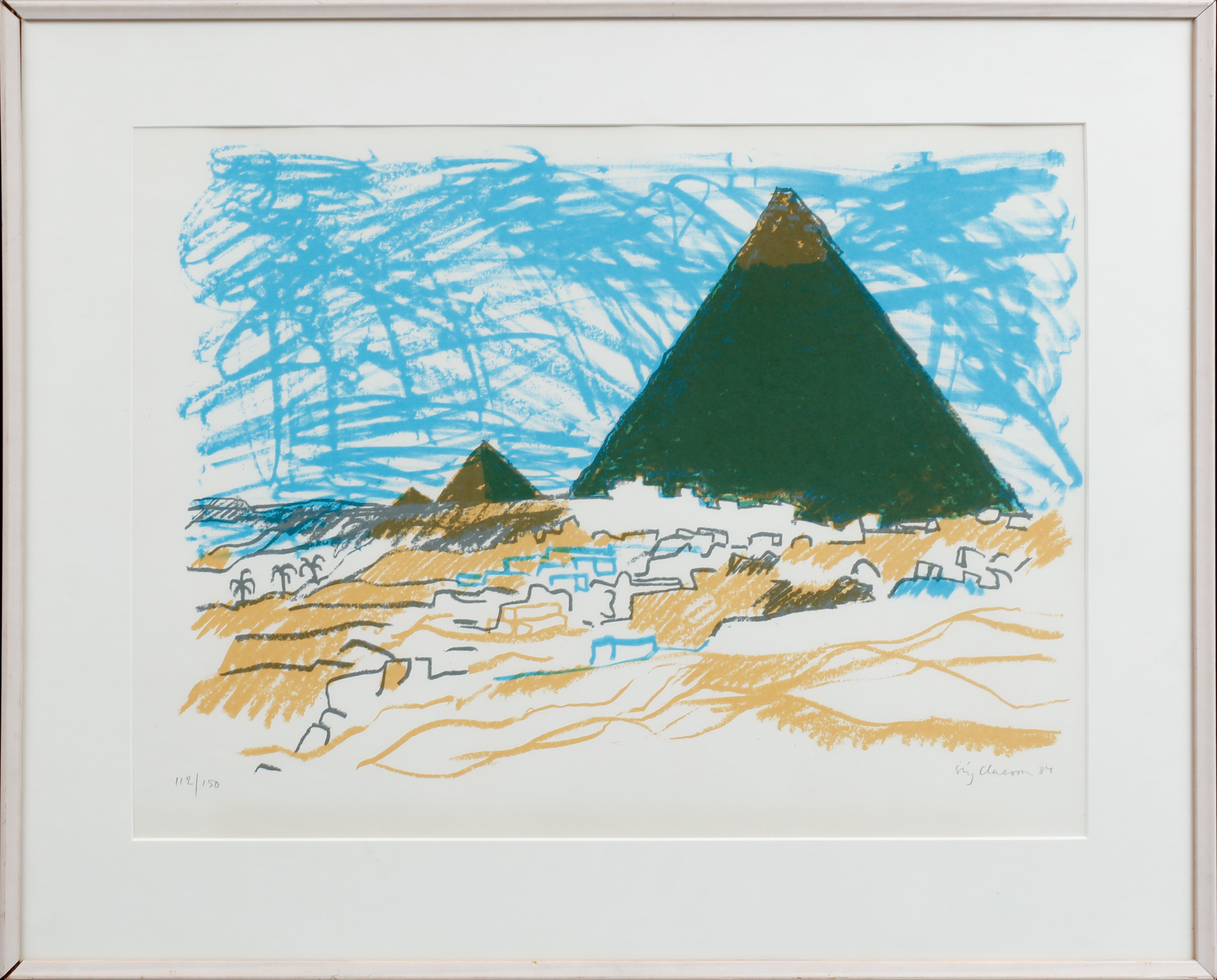 STIG (SLAS) CLAESSON. "Kairo", färglitografi, signerad och numrerad 112/150.