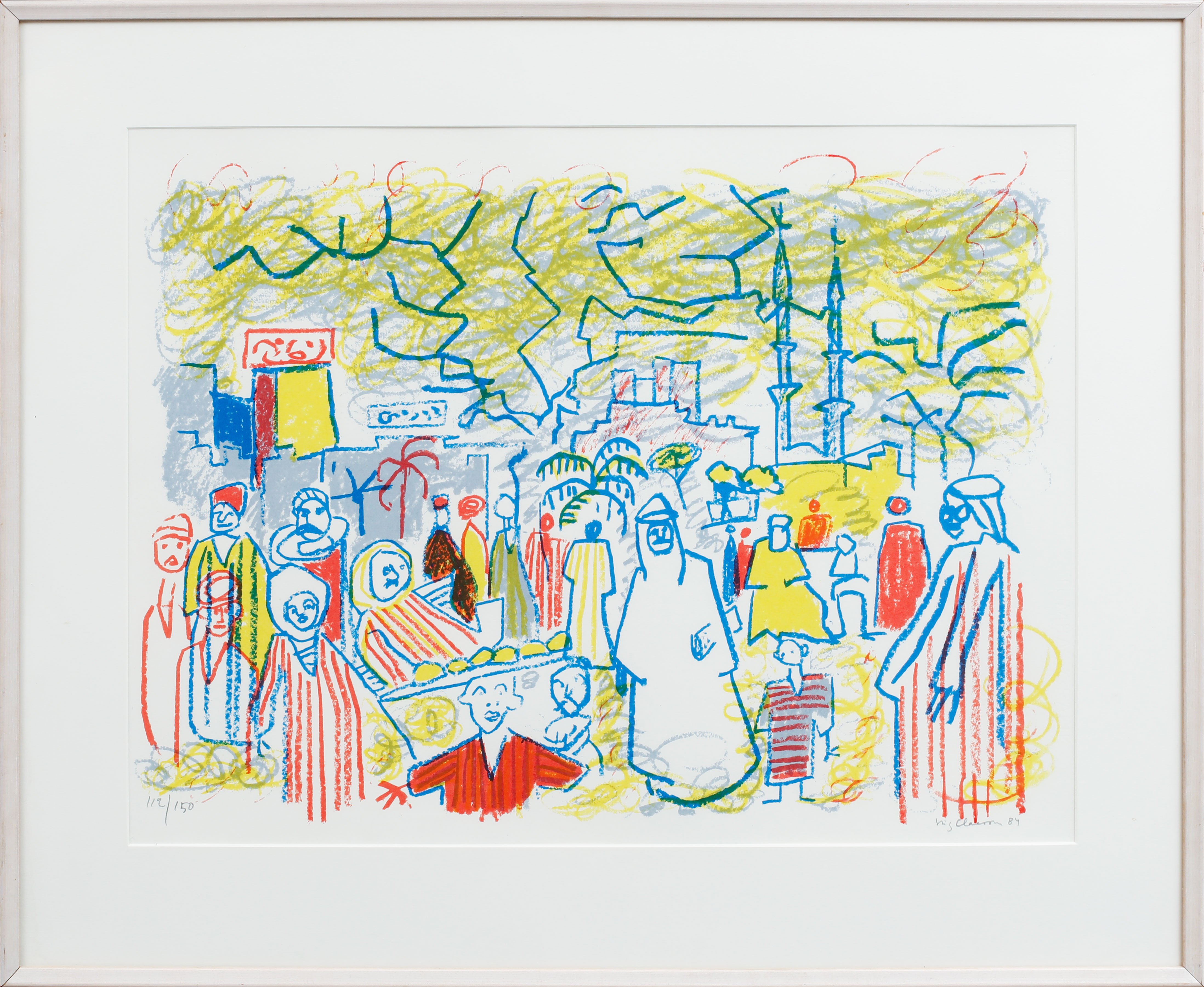 STIG (SLAS) CLAESSON. Egypten, färglitografi, signerad och numrerad 112/150.