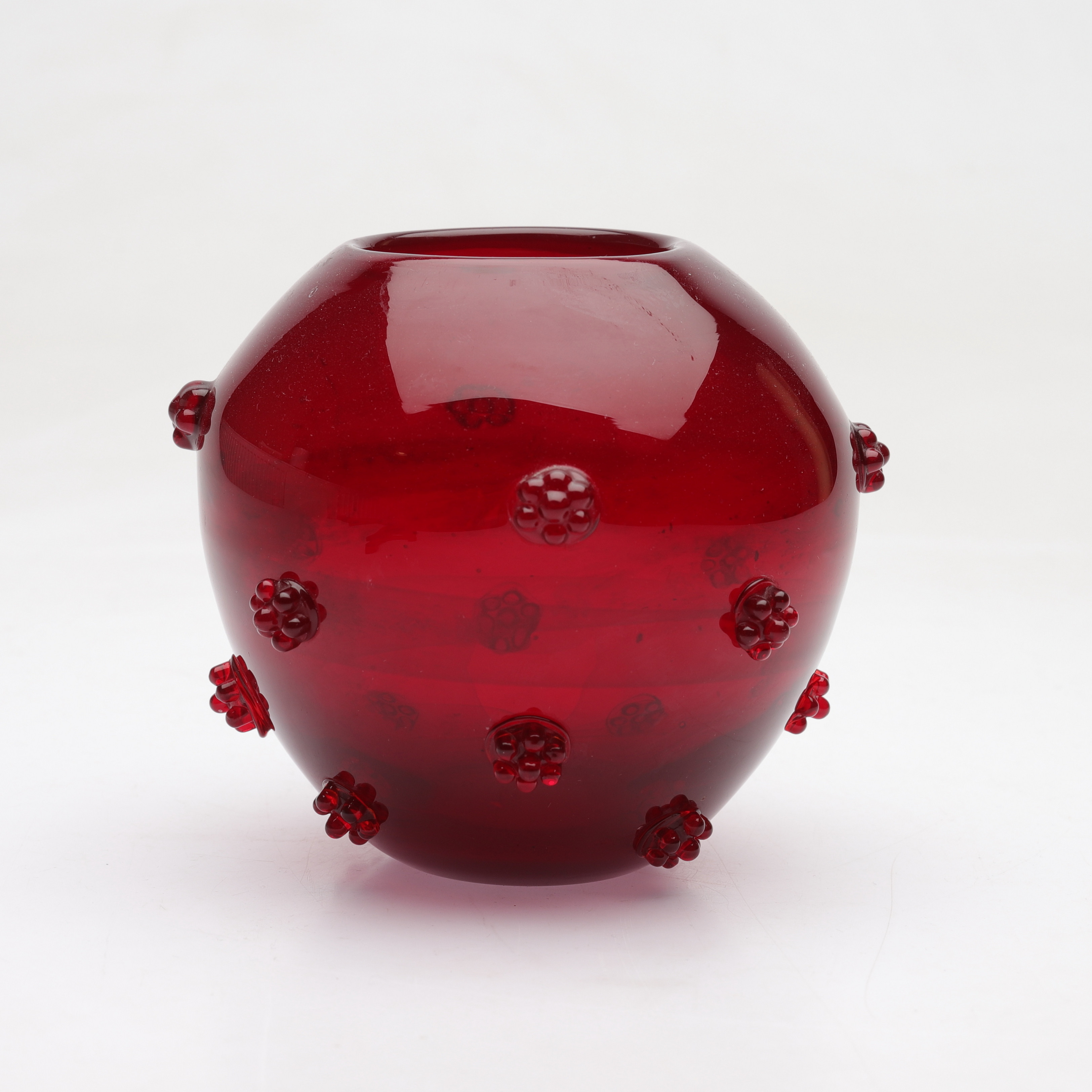 MONICA BRATT. vas, glas, "Hjortron", modell B224, Reijmyre glasbruk.