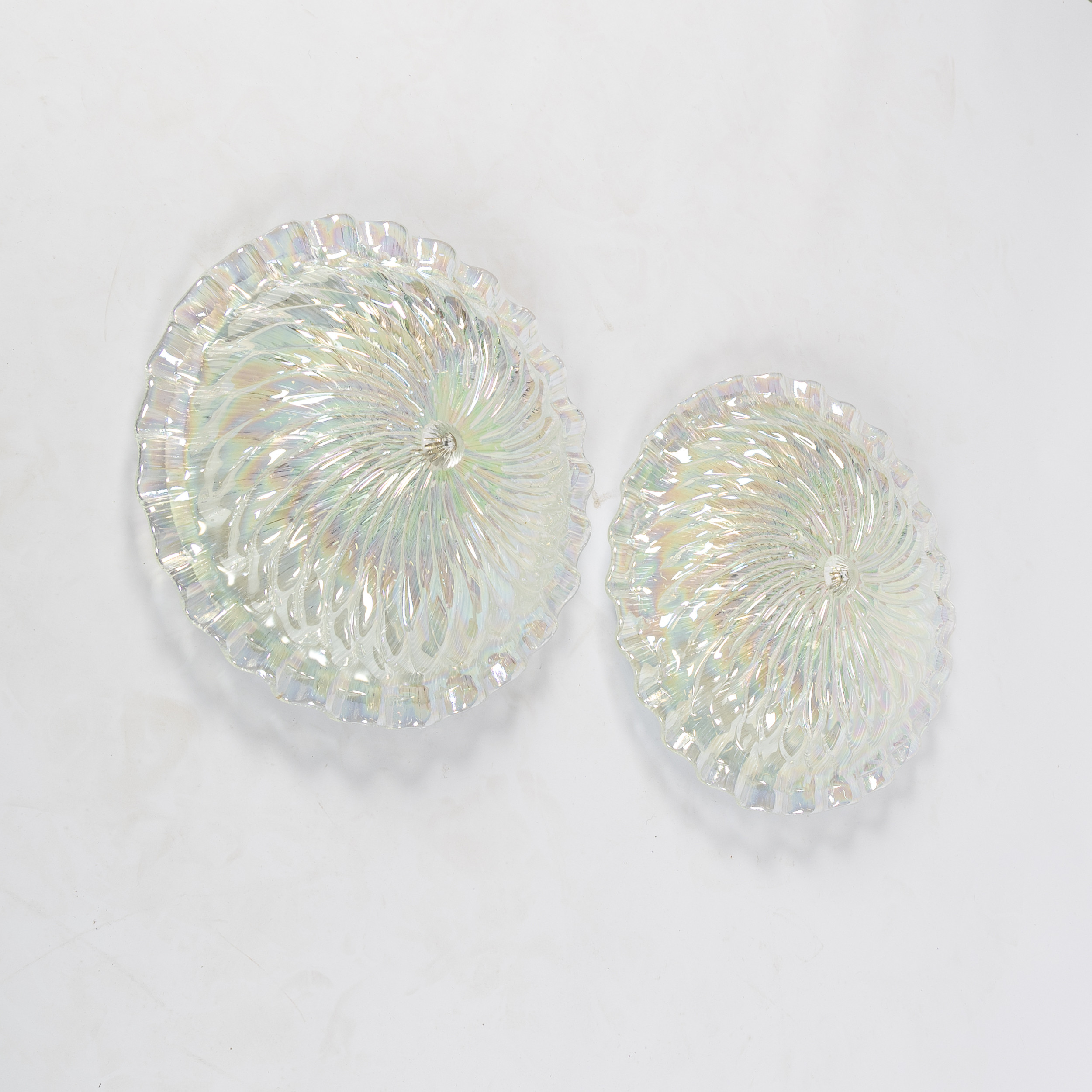 TAKPLAFONDER, ett par, troligen Murano Italien.