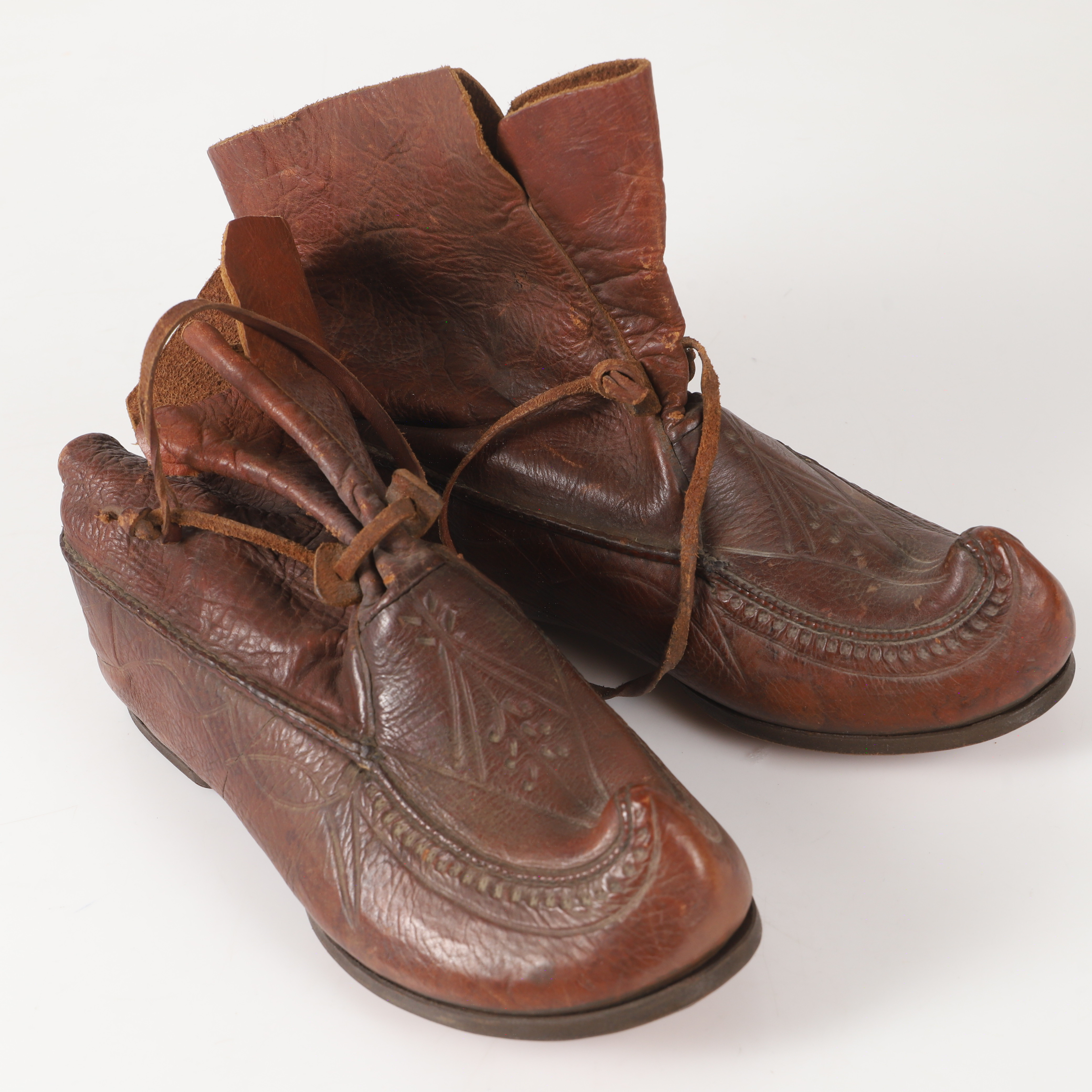 NÄBBSKOR, renskinn, Murjek, Jokkmokk, 1920-tal.