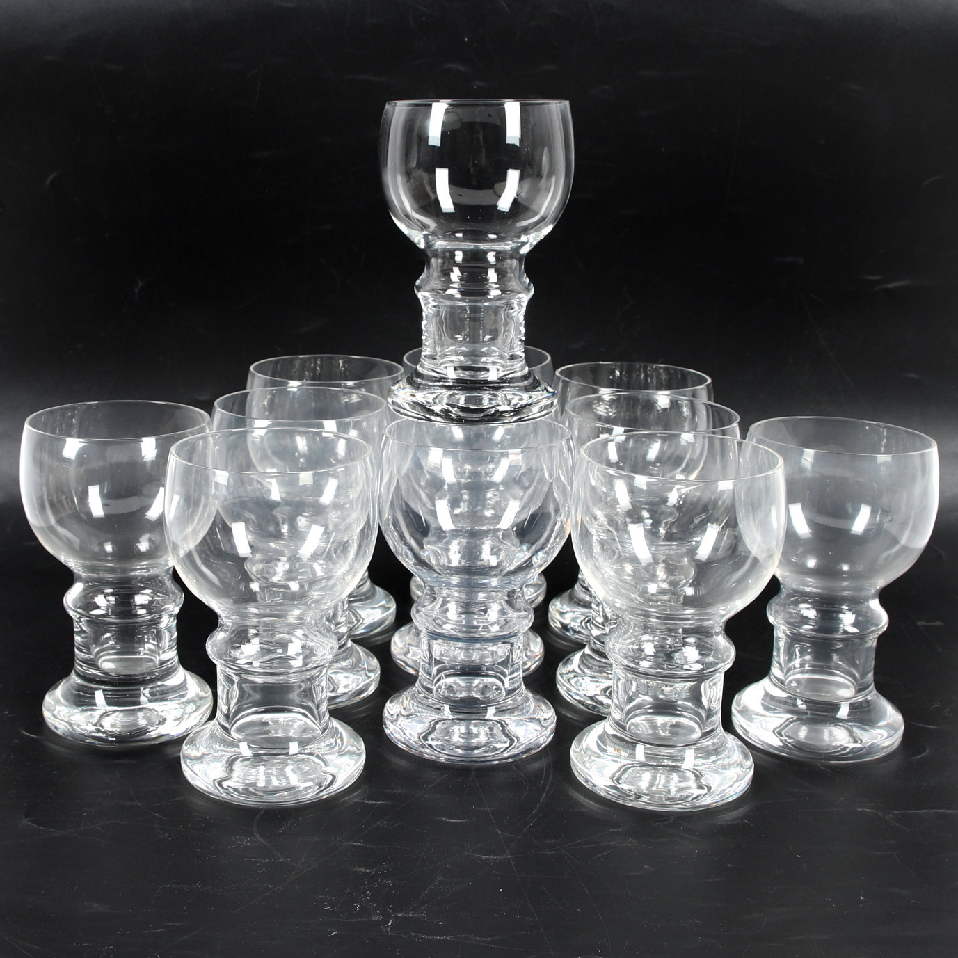 HEIKKI ORVOLA. Ölglas, 12 st, "Herttua", Nuutajärvi 1900-tal.