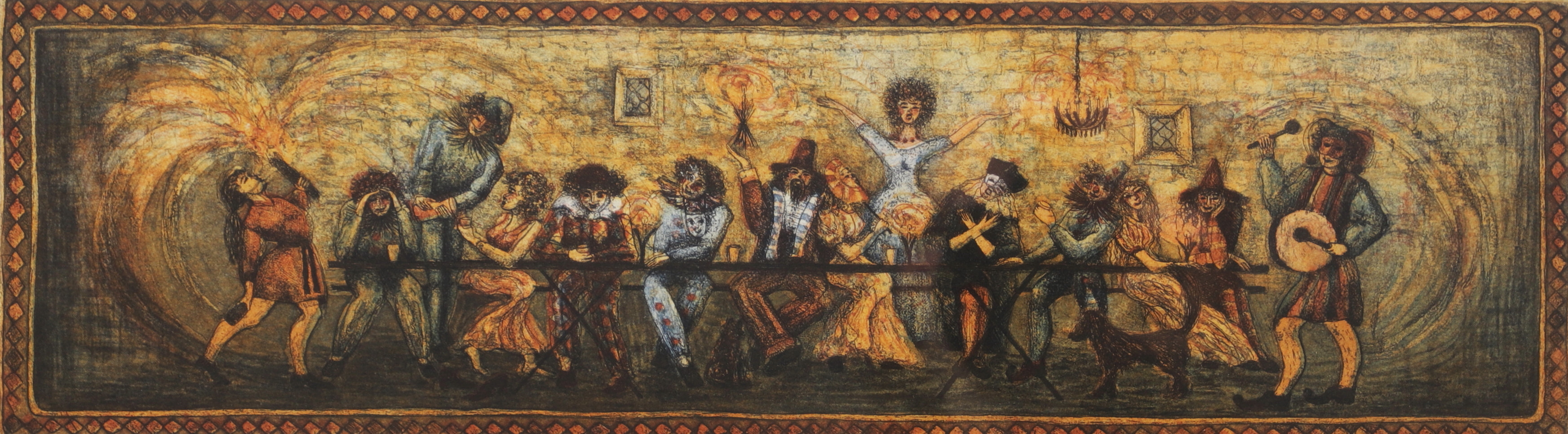 IRENE JARZ. "På krogen - Fris II", etsning, signerad, numrerad 127/175.