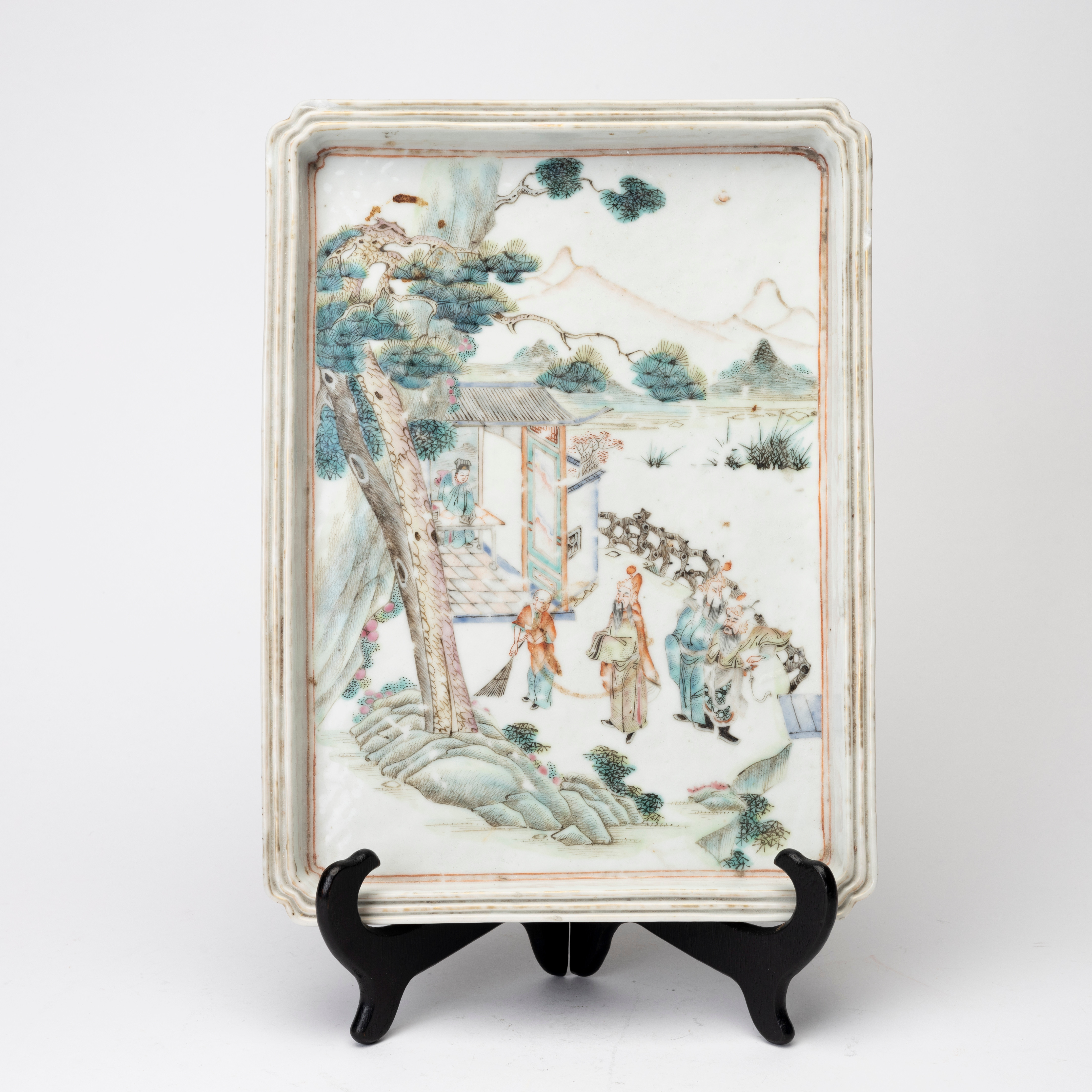 BRICKA, porslin, famille rose, qingdynatsin 1800-tal.