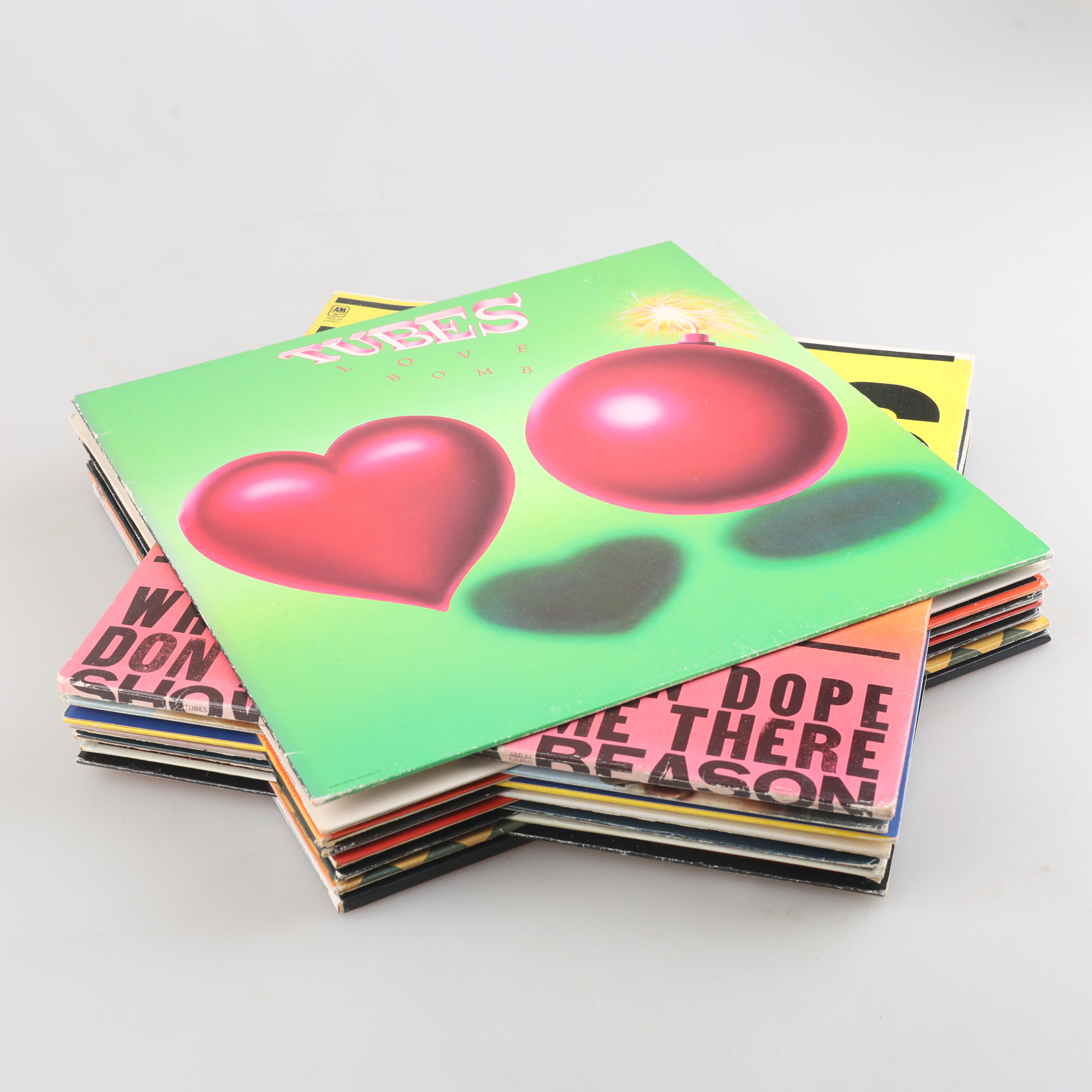 VINYLSKIVOR, 15 stycken, Talking Heads, The Tubes.