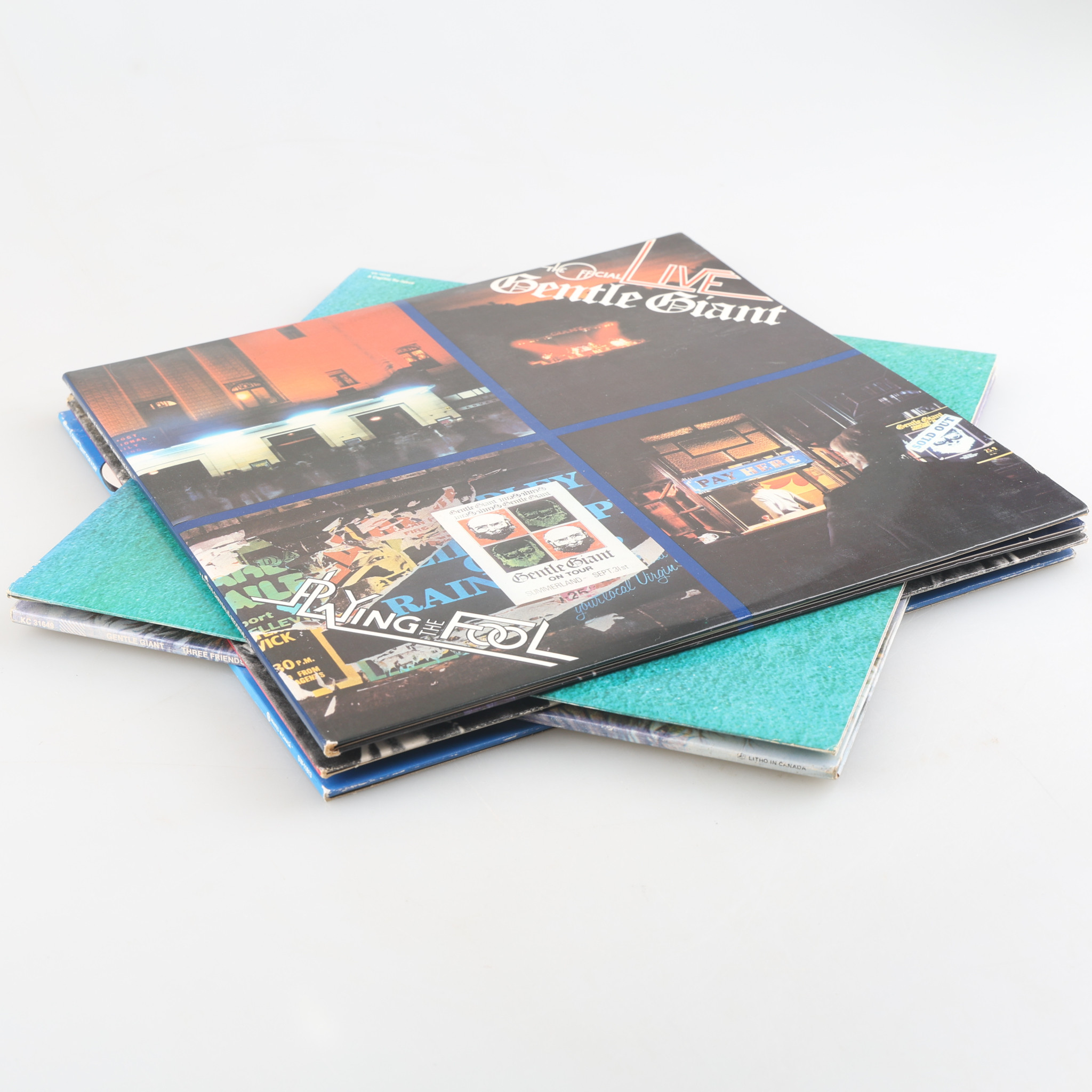 GENTLE GIANT. Vinylskivor, 5 stycken, Prog rock.