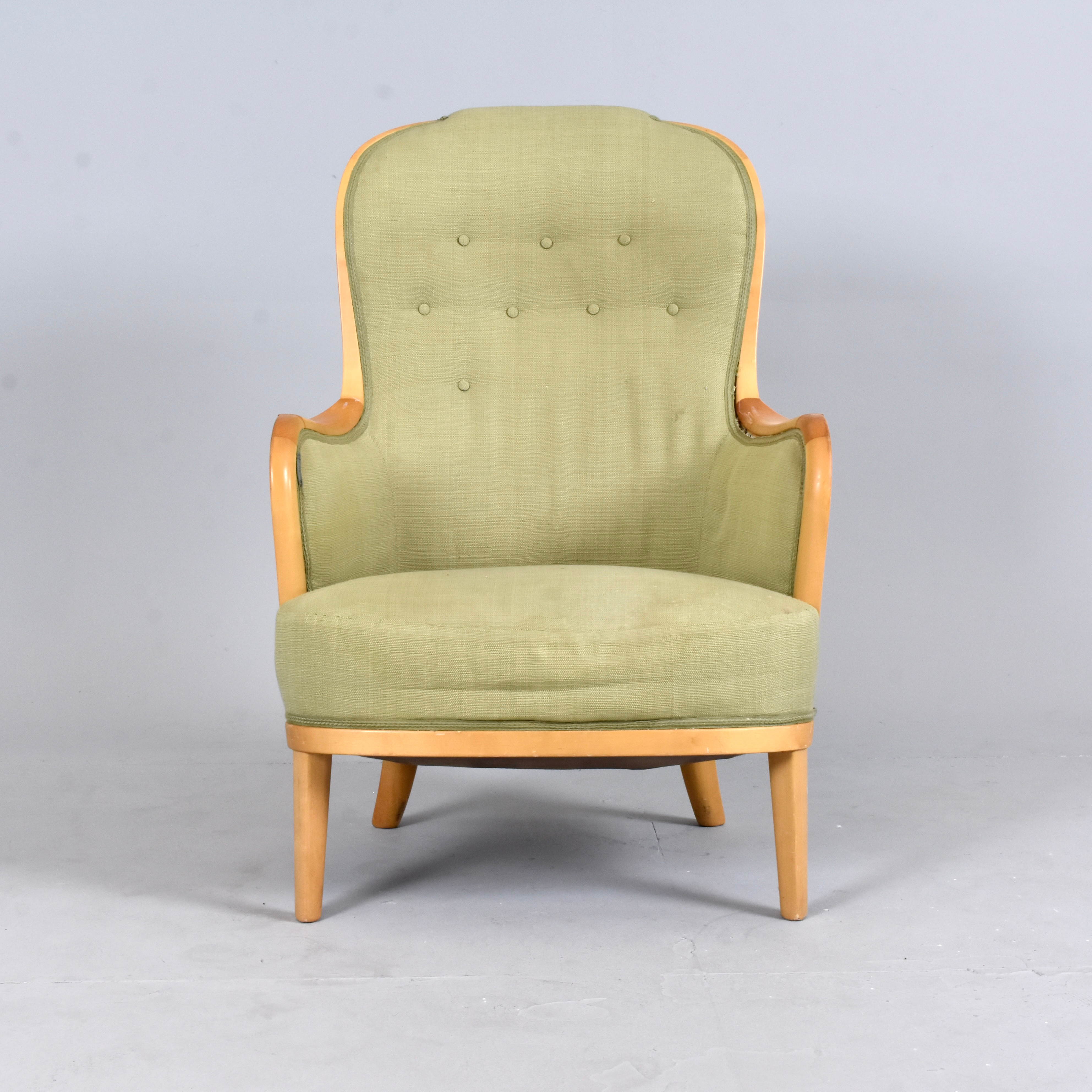 CARL MALMSTEN. fåtölj, björk, "advokaten", O H Sjögren Tranås.