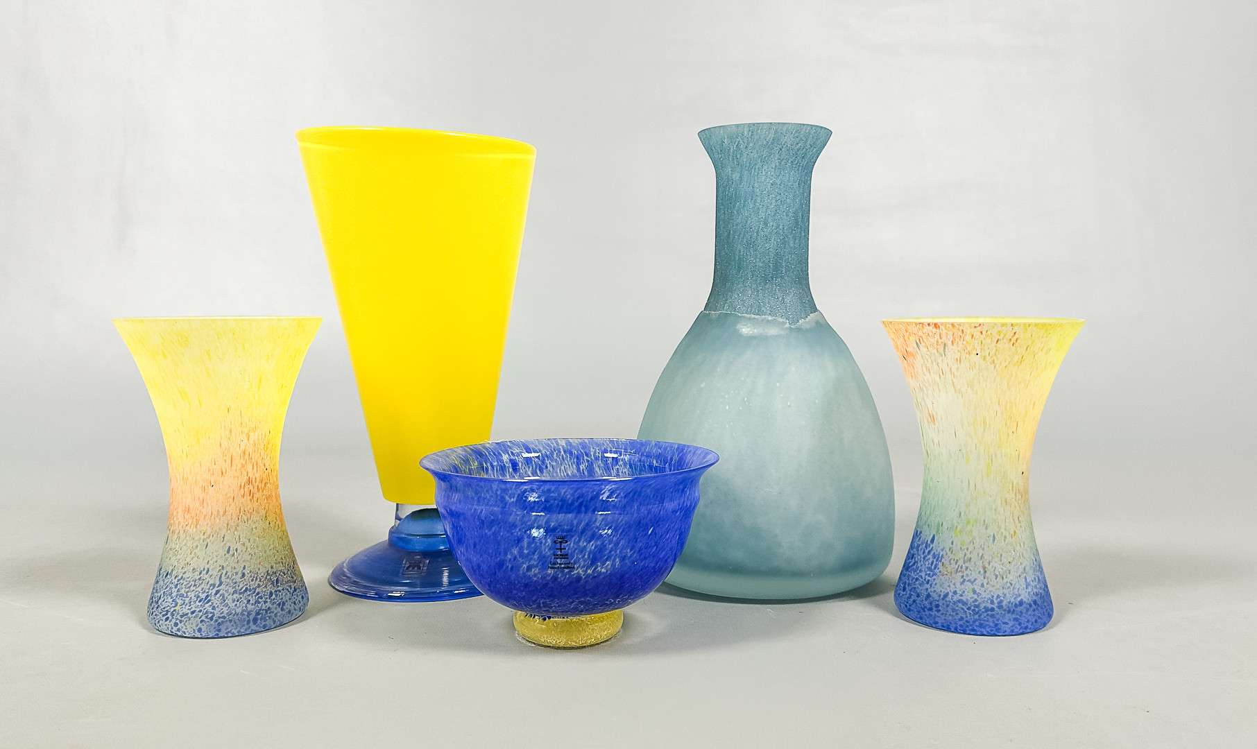 VASER & SKÅL, 5 delar, glas, bl.a Kosta Boda & Skruf.