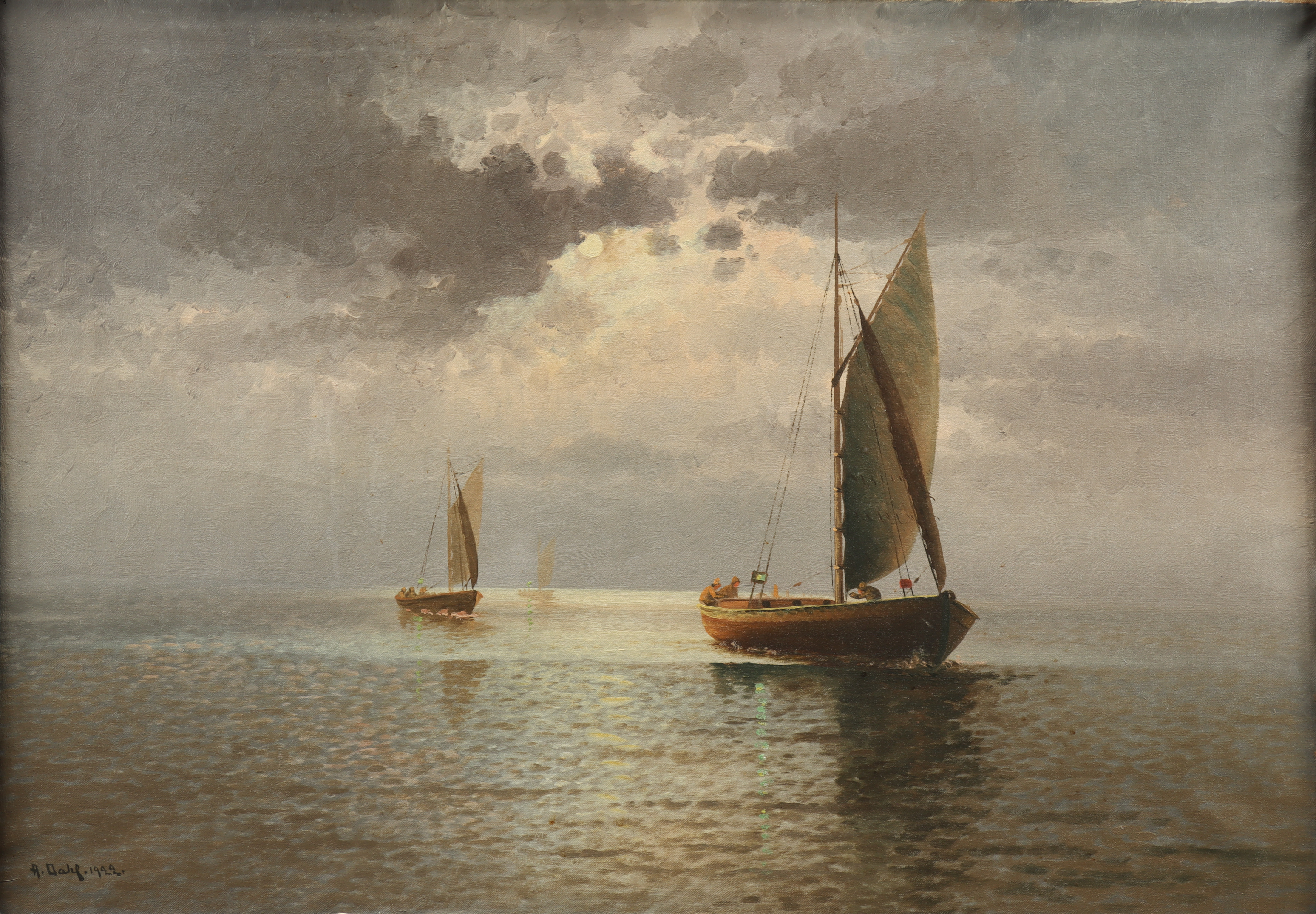 ANSELM DAHL. Olja på duk, signerad 1922.